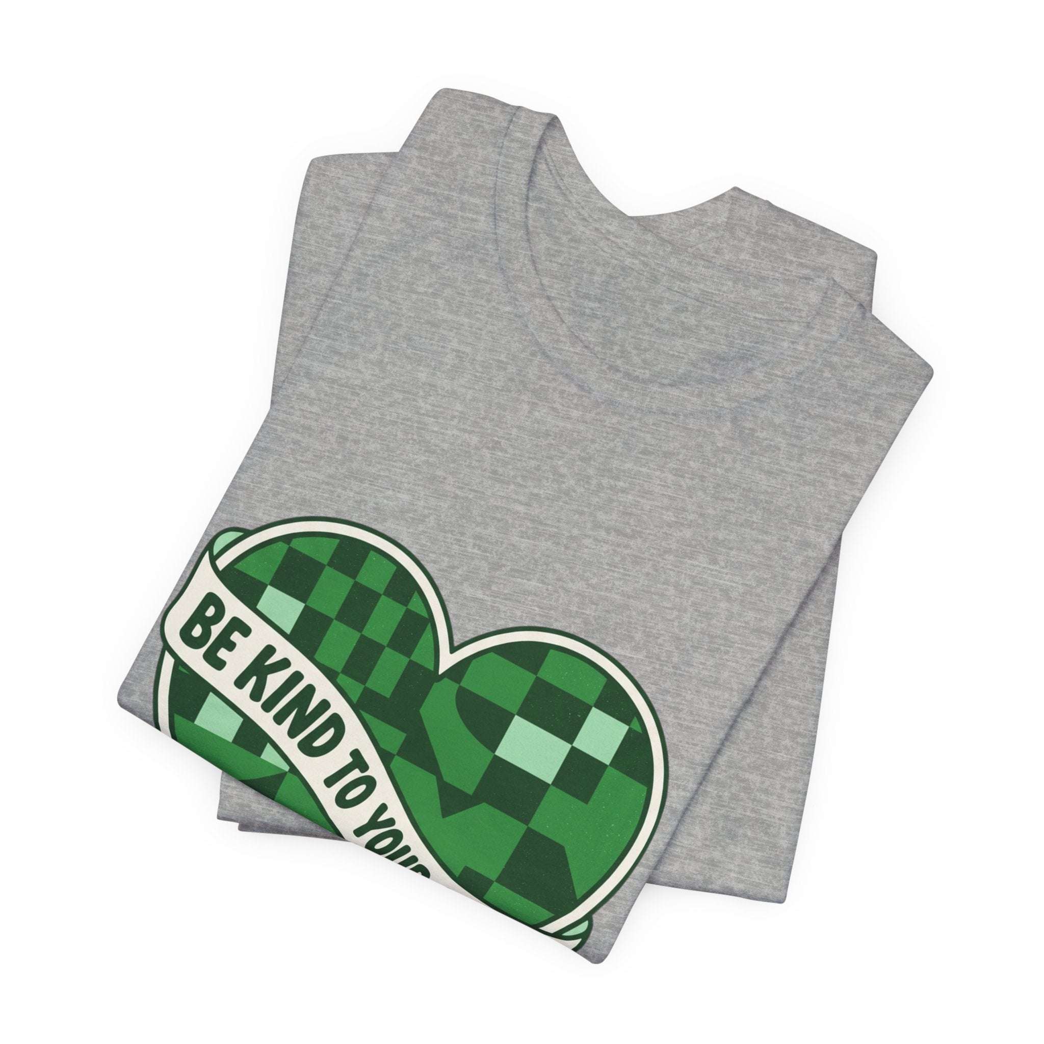 Be Kind To Your Mind Heart Tee | Mental Health Awareness, Green Ribbon