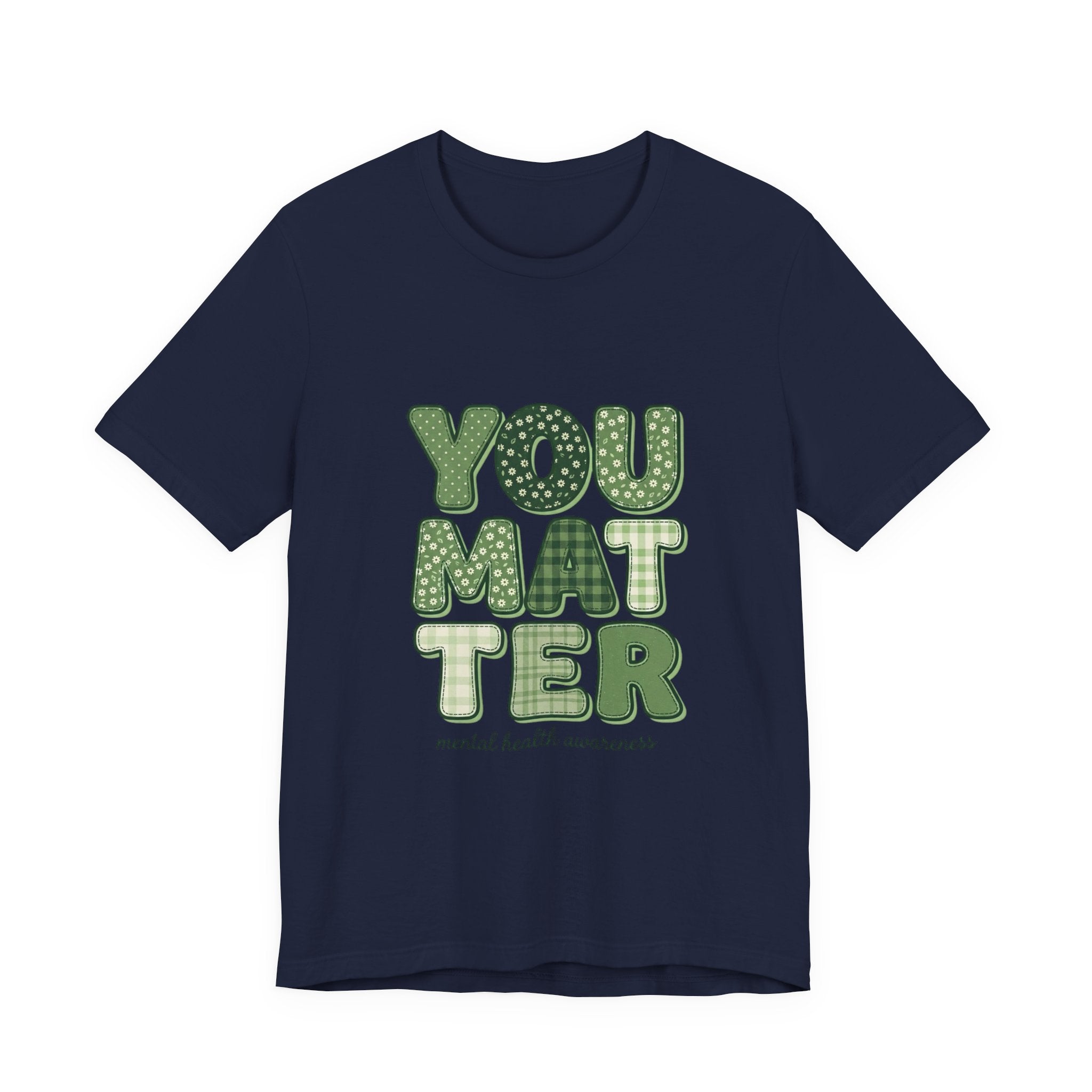You Matter Tee | Mental Health Awareness, Green Ribbon, Retro Typography