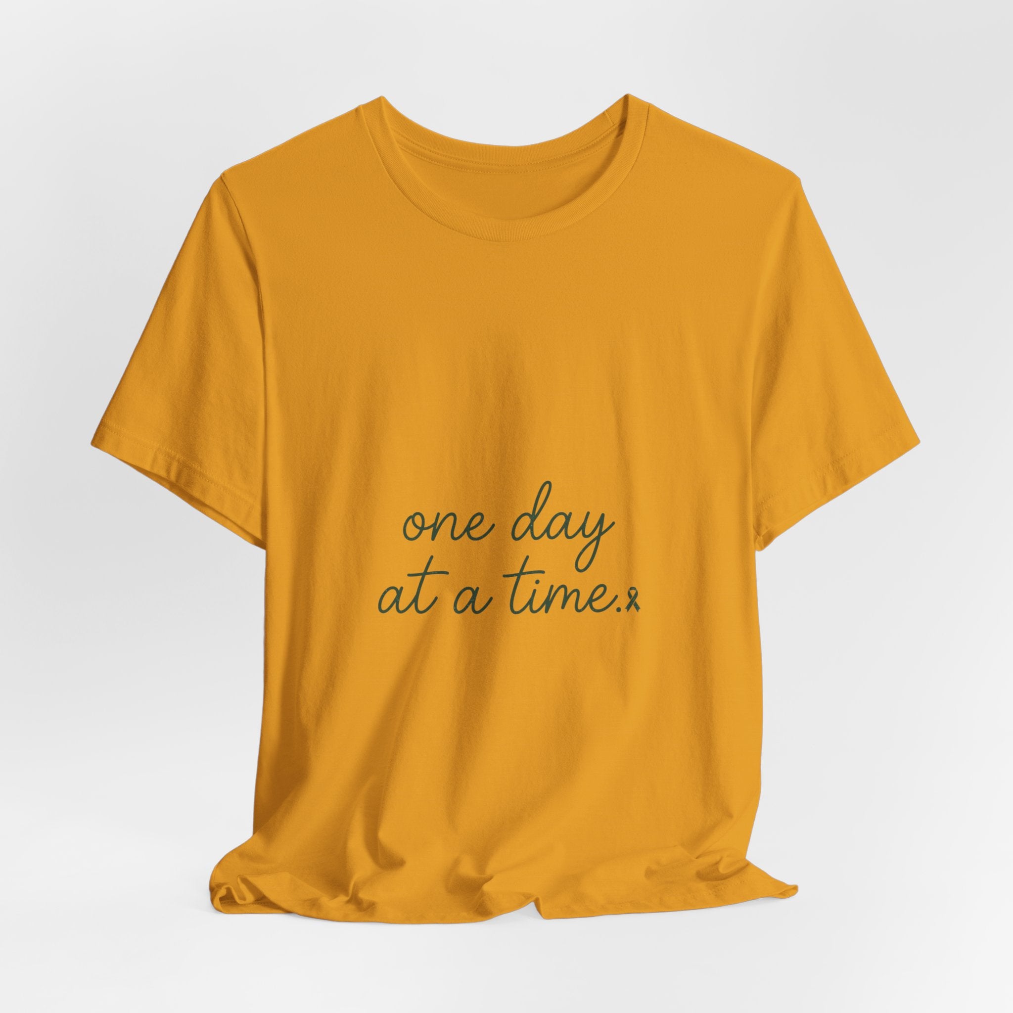 Mental Health Awareness T-Shirt – One Day At A Time, Wear Green Ribbon, Unisex Graphic Tee