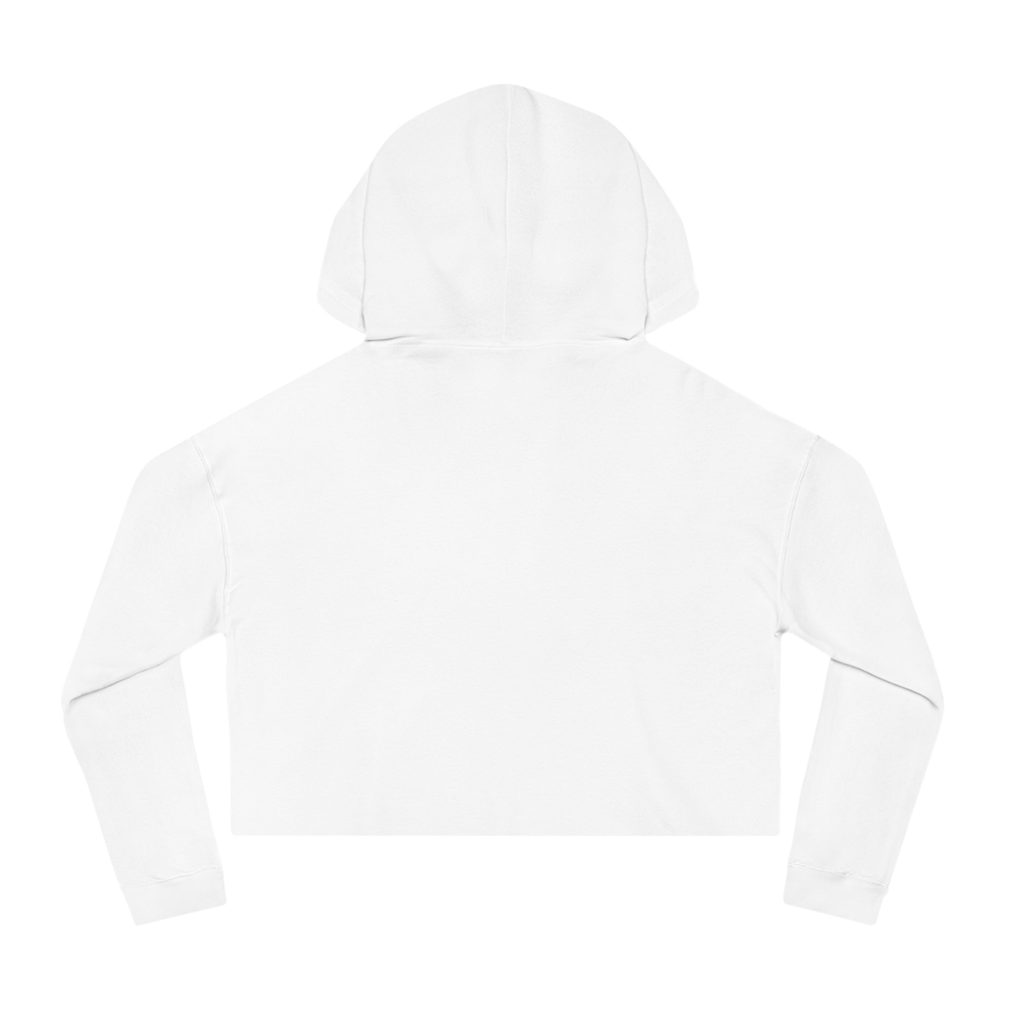 Urbania QR Code Graphic Cropped Hoodie — Techy Geometric Womens Hooded Sweatshirt