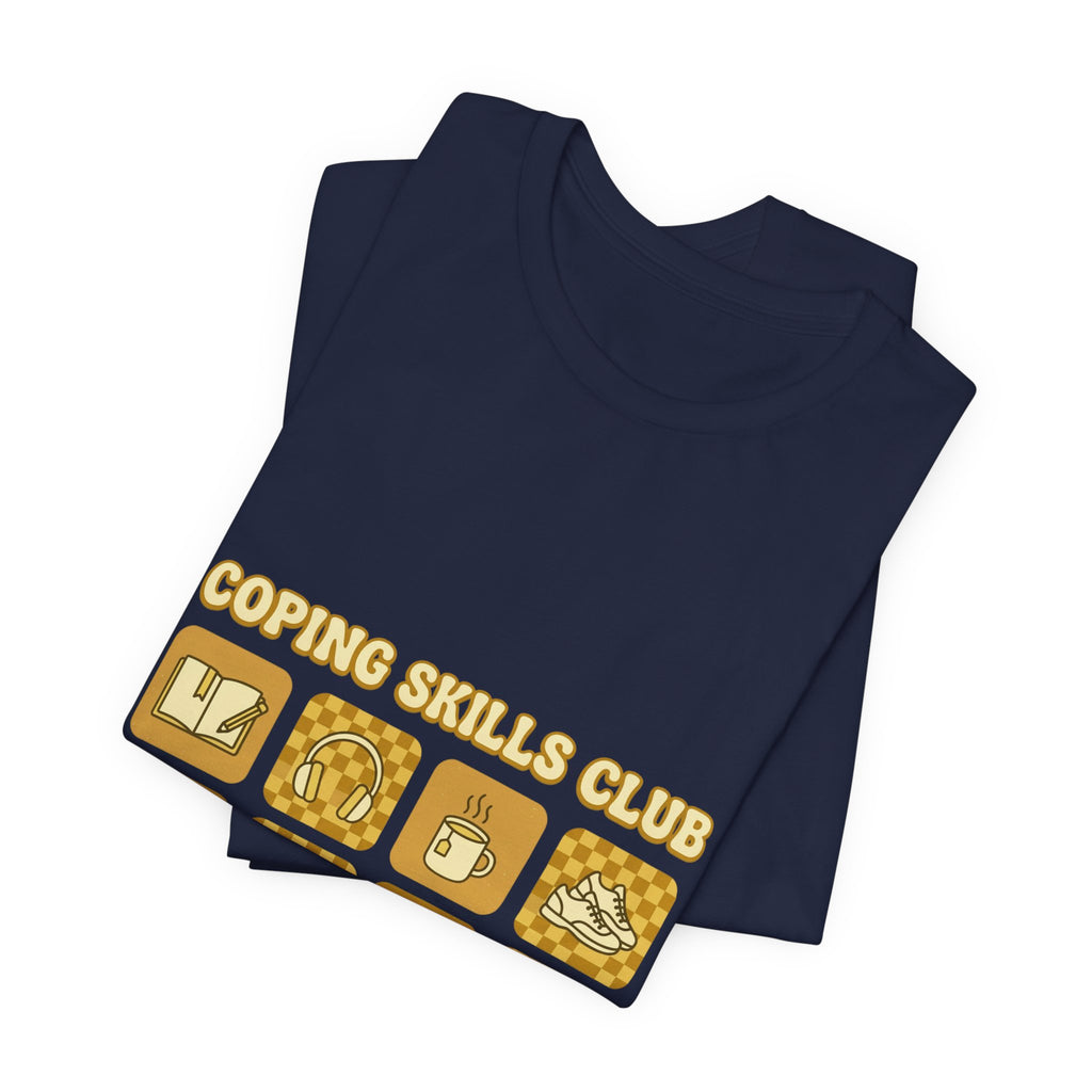 Coping Skills Club Tee | Mental Health Awareness, Retro Green Ribbon