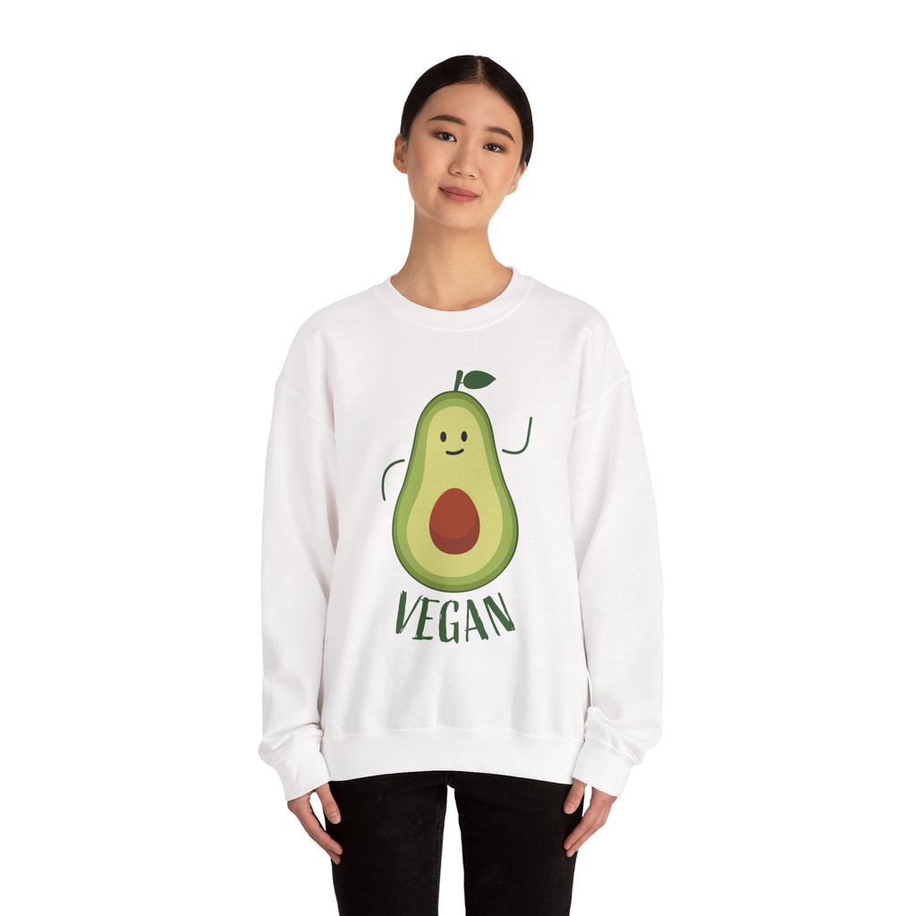 Vegan Avocado Crewneck Sweatshirt — Cute Plant-Based Graphic