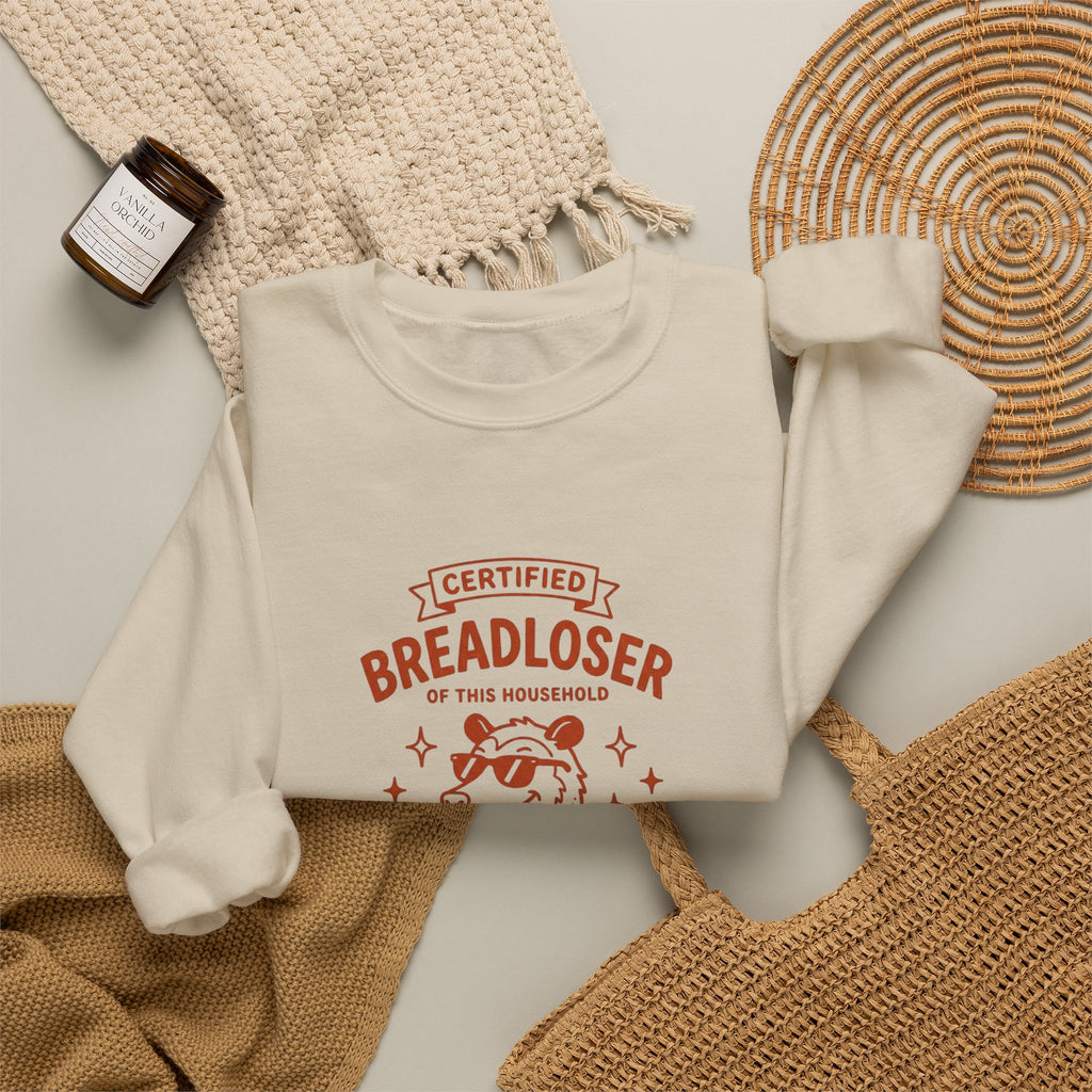 CERTIFIED BREADLOSER Sweatshirt | Breadloser Humor, Doodle Graphic