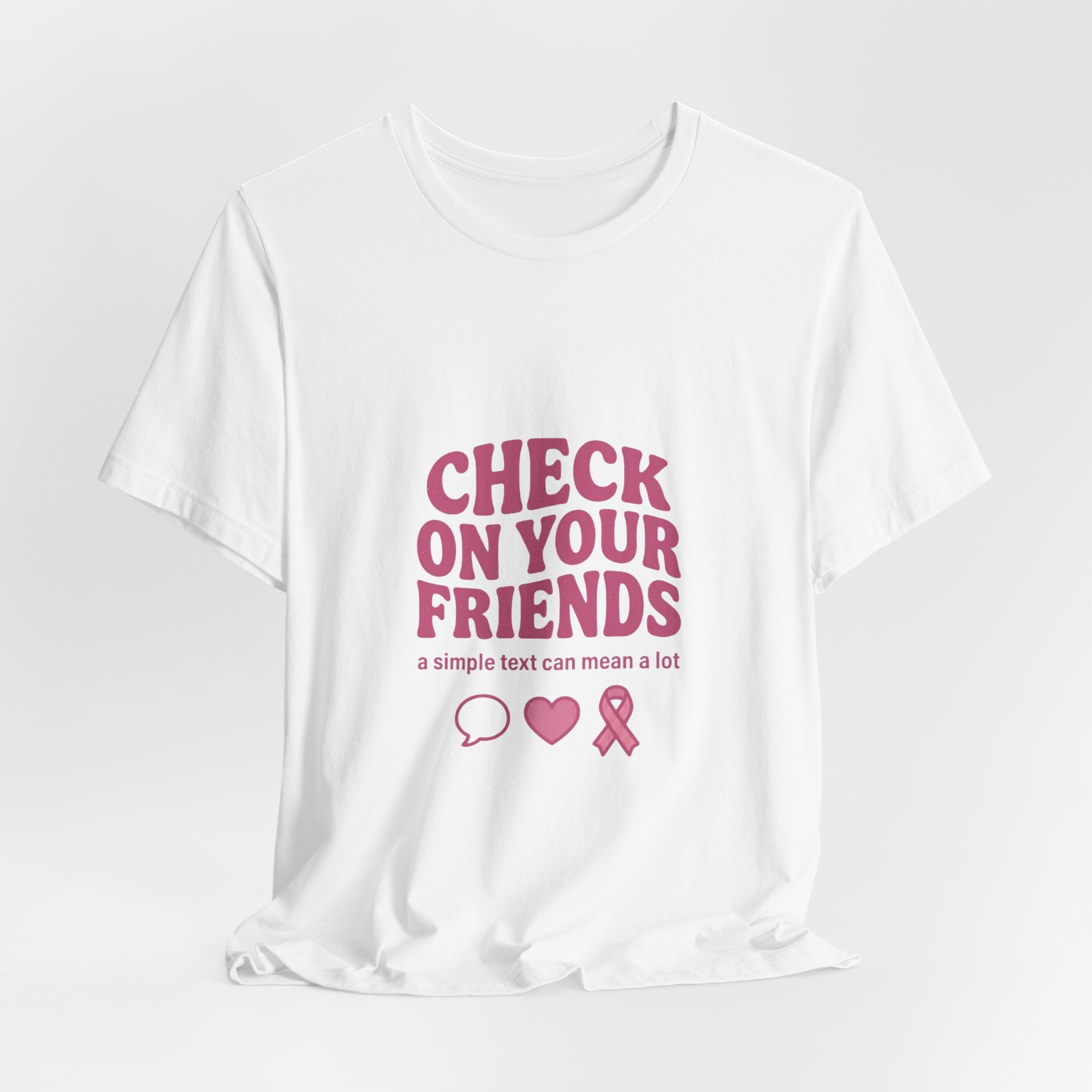 Check On Your Friends Tee | Mental Health Awareness, Green Ribbon, Support