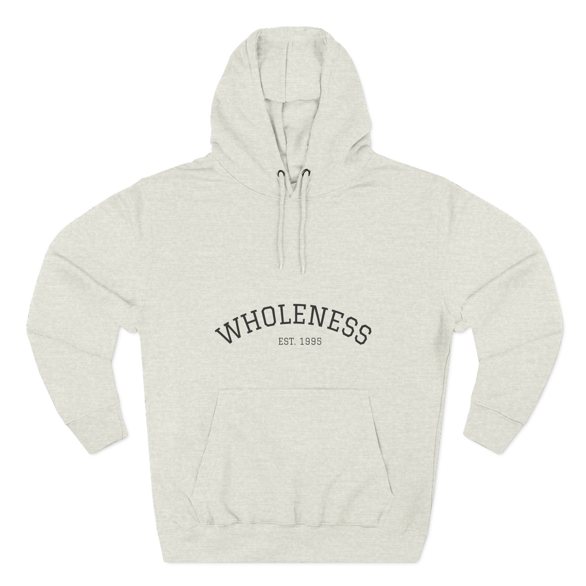 Wholeness Pullover Hoodie – Minimal Arch Logo Fleece Hoodie