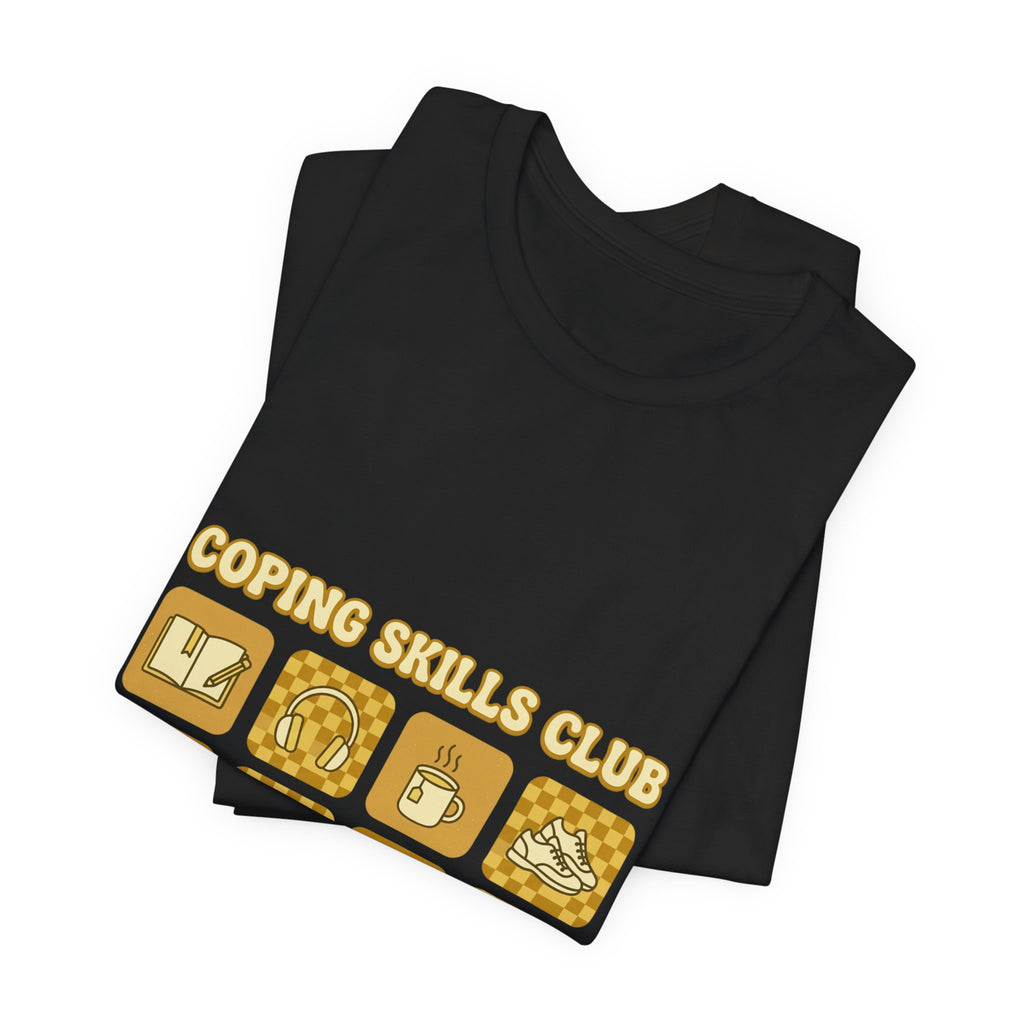 Coping Skills Club Tee | Mental Health Awareness, Retro Green Ribbon