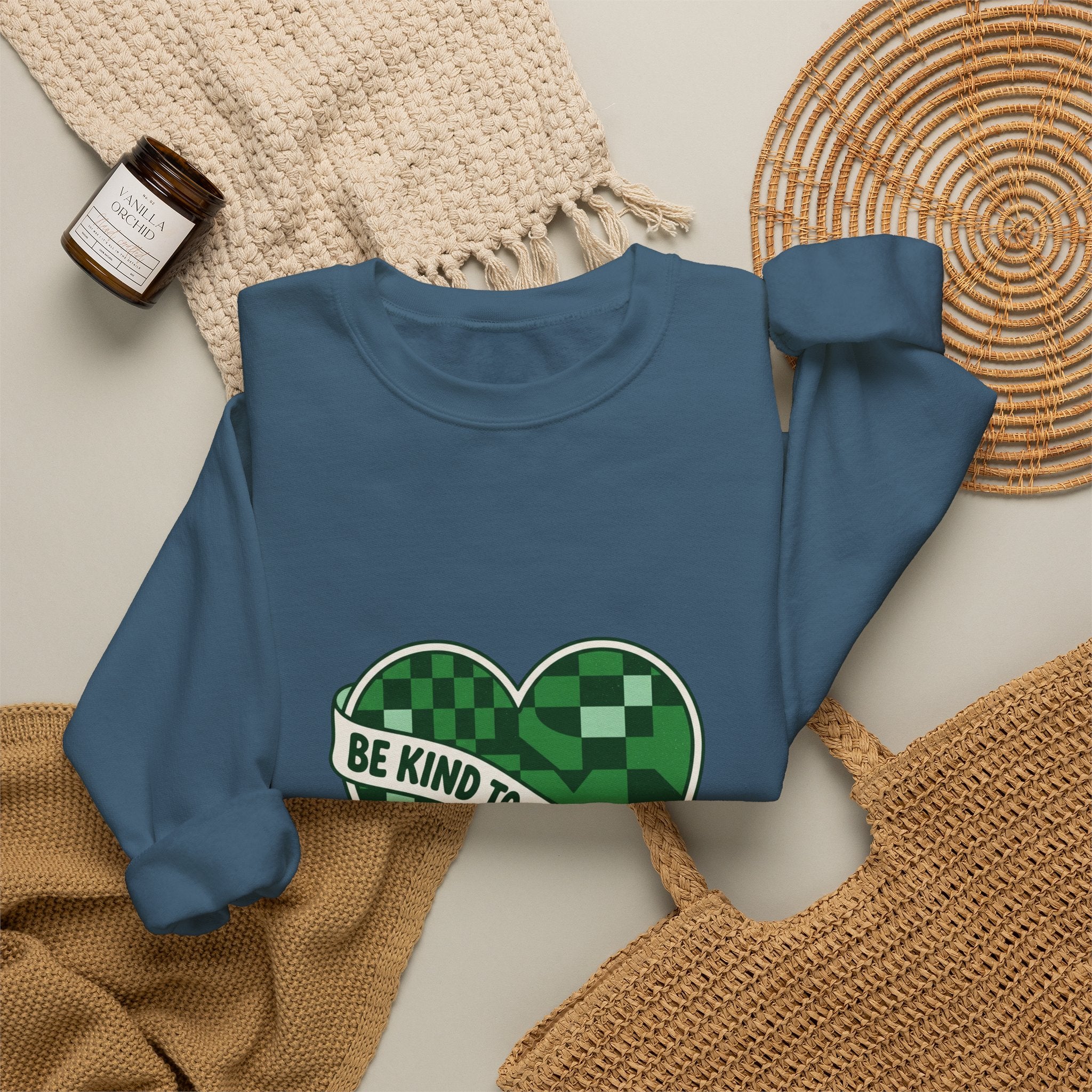 Be Kind to Your Mind Sweatshirt | Mental Health Awareness, Green Ribbon