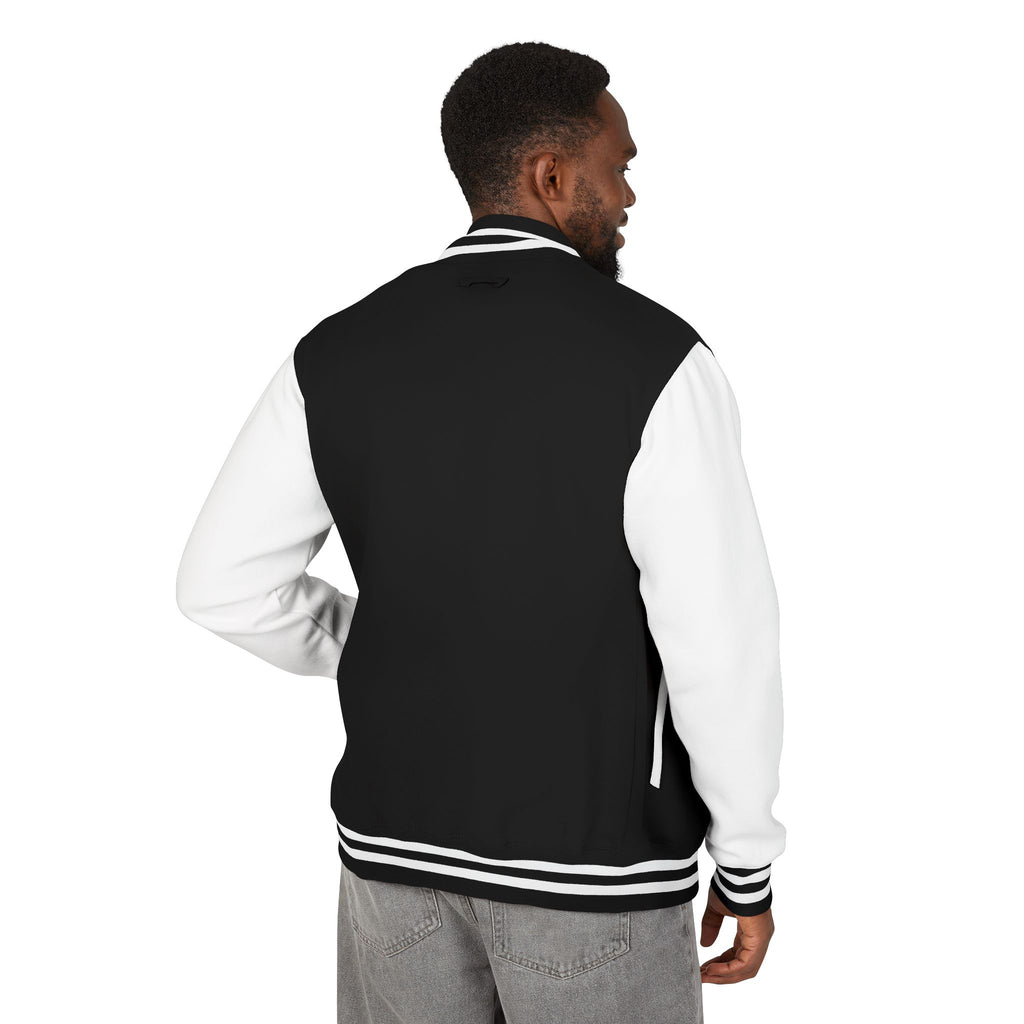Letterman Jacket – Minimalist Black & White Varsity Bomber