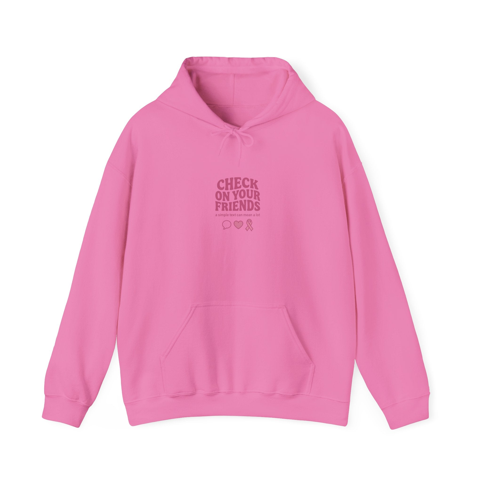 Check On Your Friends Hoodie | Mental Health Awareness, Green Ribbon