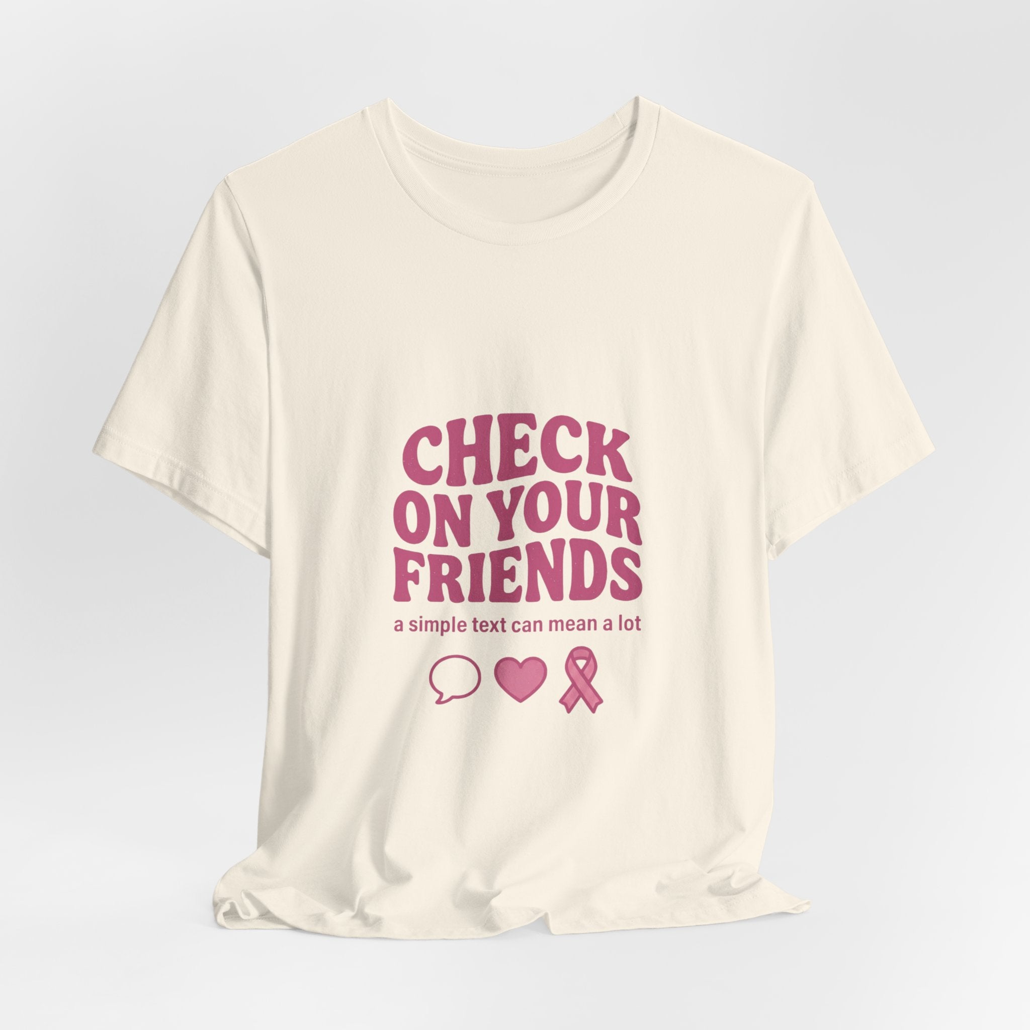 Check On Your Friends Tee | Mental Health Awareness, Green Ribbon, Support