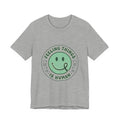 Feeling Things Is Human Tee | Mental Health Awareness, Green Ribbon Smiley