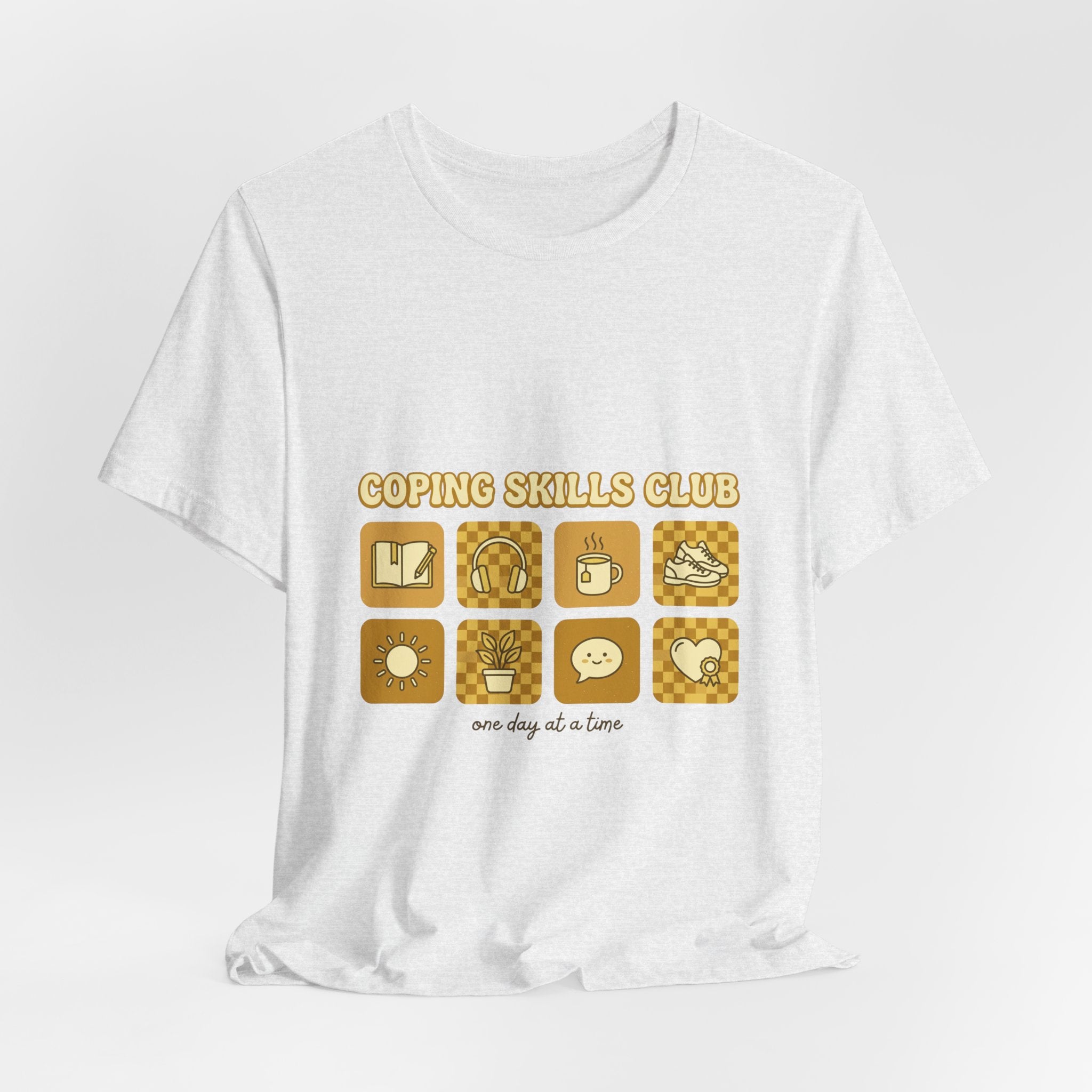 Coping Skills Club Tee | Mental Health Awareness, Retro Green Ribbon