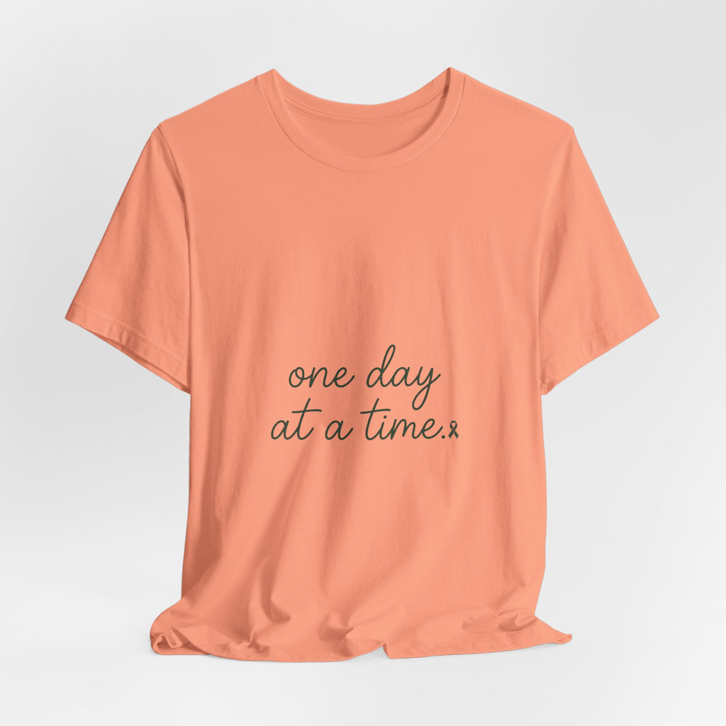 Mental Health Awareness T-Shirt – One Day At A Time, Wear Green Ribbon, Unisex Graphic Tee