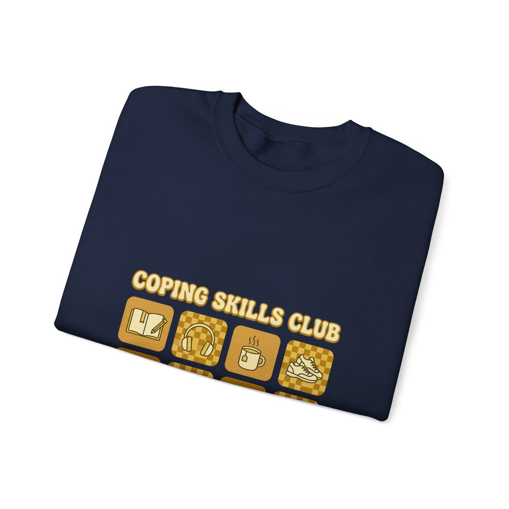 Coping Skills Club Sweatshirt | Mental Health Awareness, Green Ribbon