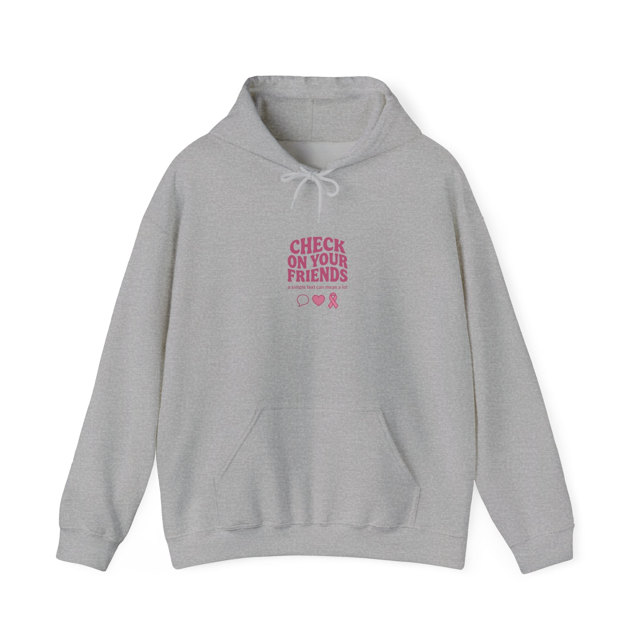 Check On Your Friends Hoodie | Mental Health Awareness, Green Ribbon