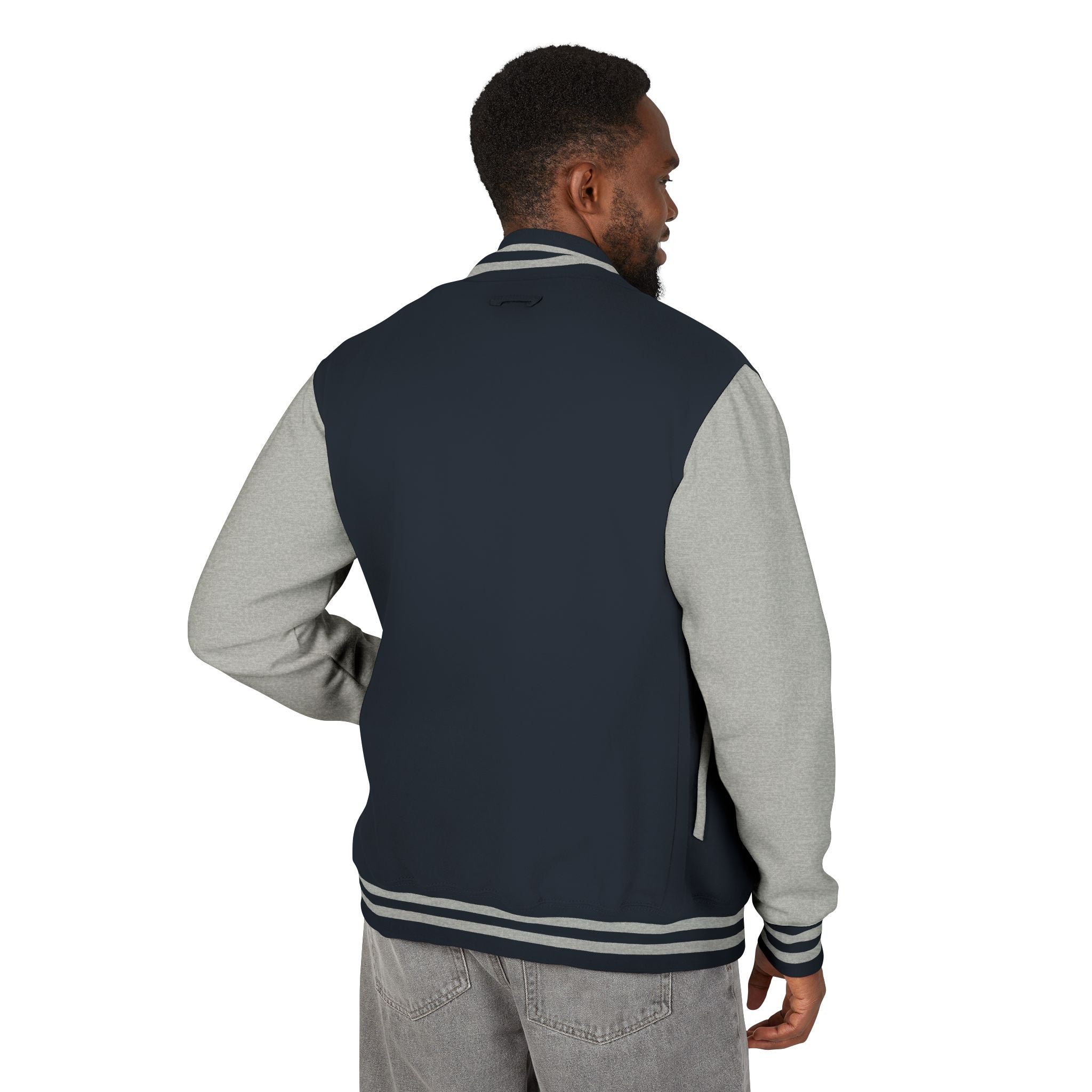 Letterman Jacket – Minimalist Black & White Varsity Bomber