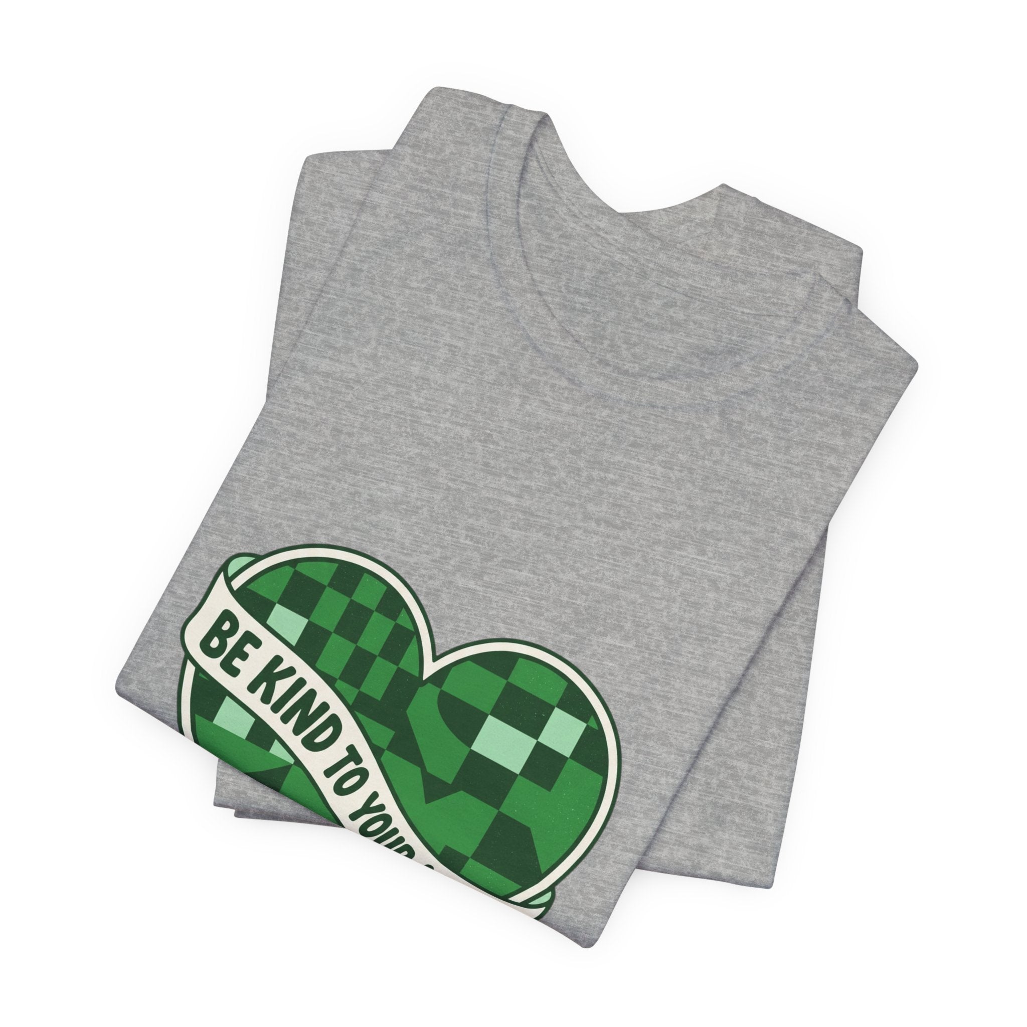 Be Kind To Your Mind Heart Tee | Mental Health Awareness, Green Ribbon