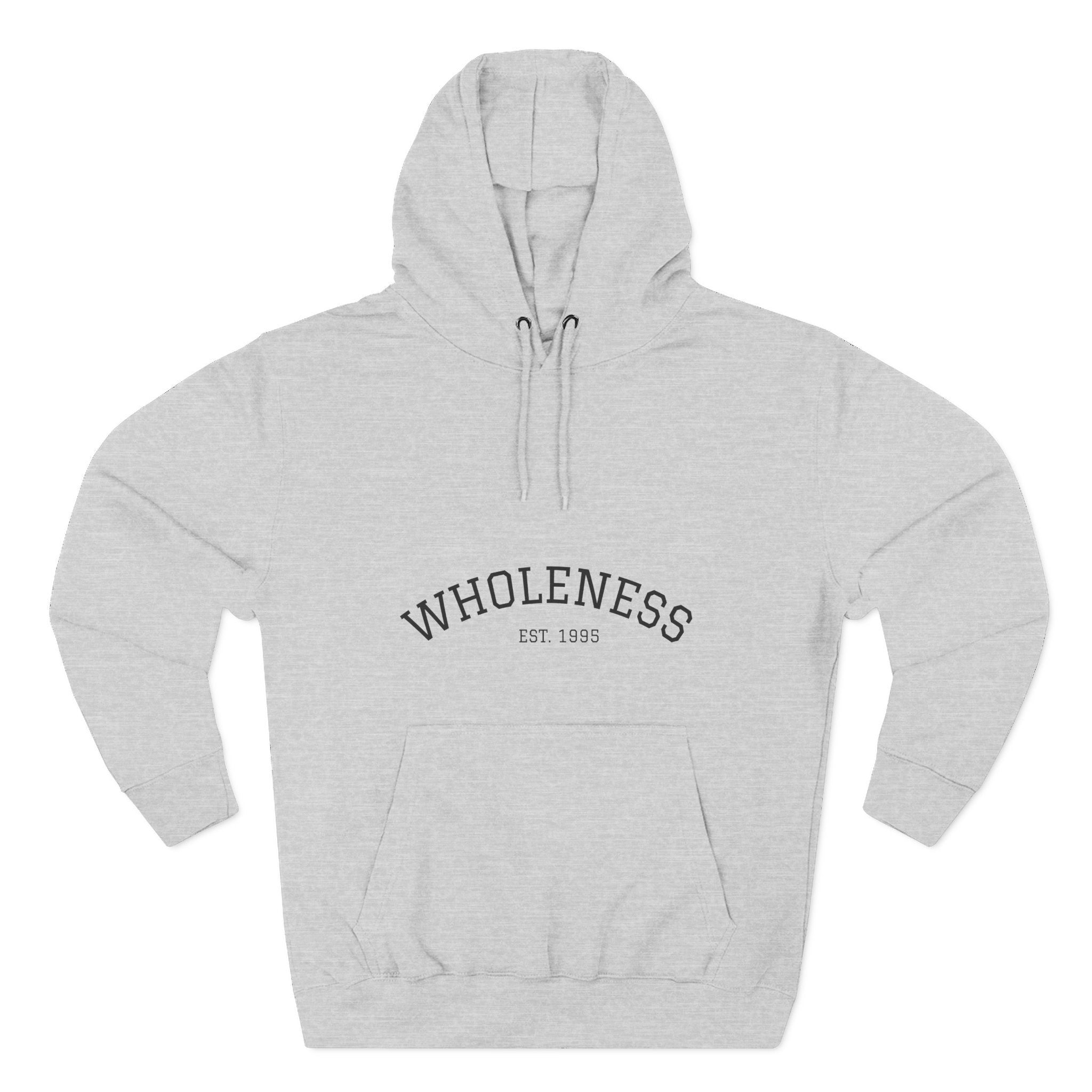 Wholeness Pullover Hoodie – Minimal Arch Logo Fleece Hoodie