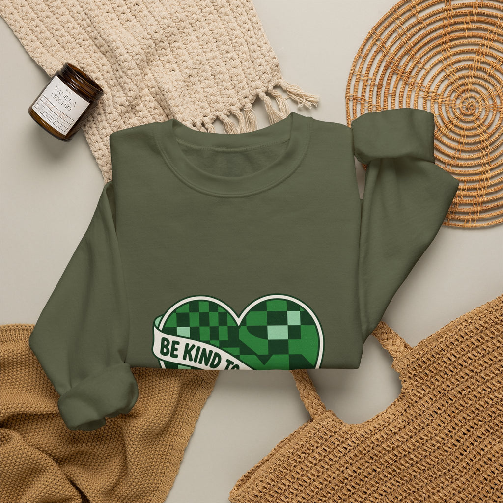 Be Kind to Your Mind Sweatshirt | Mental Health Awareness, Green Ribbon