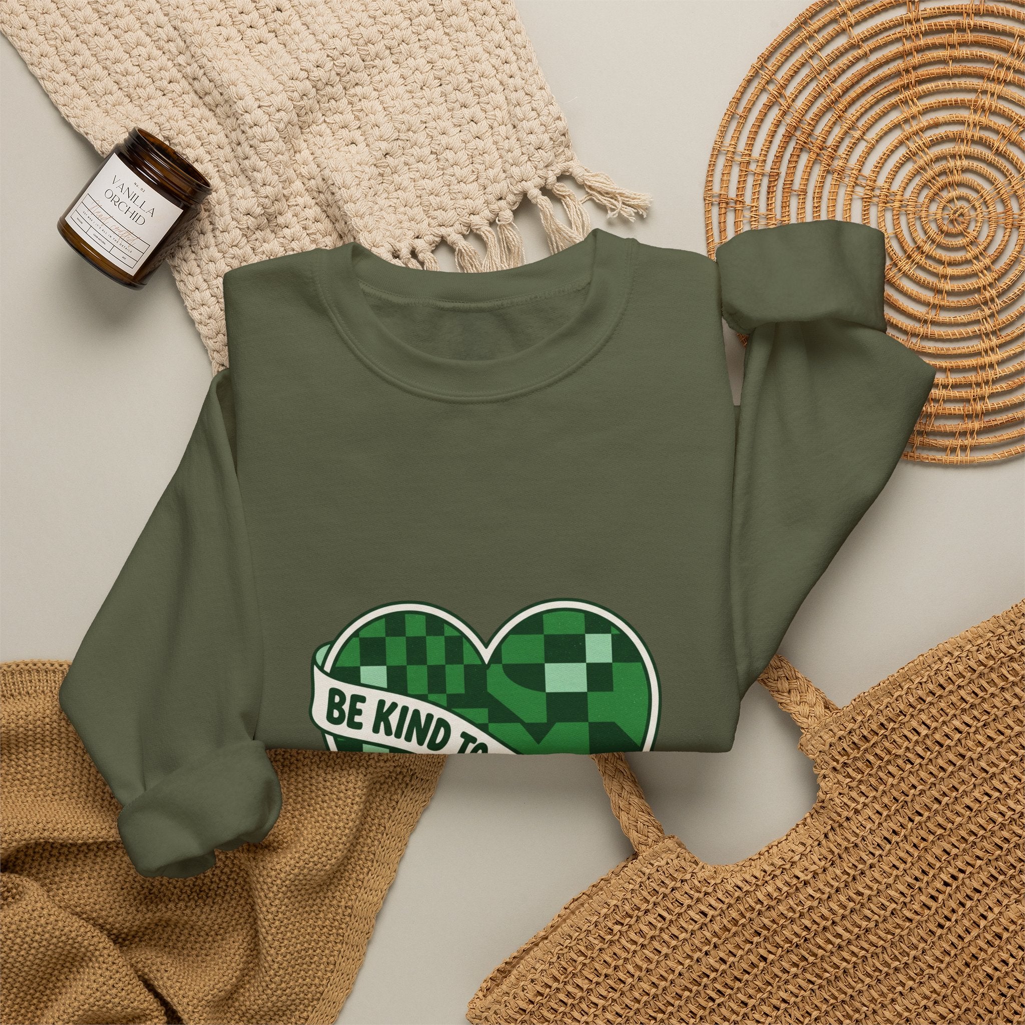 Be Kind to Your Mind Sweatshirt | Mental Health Awareness, Green Ribbon