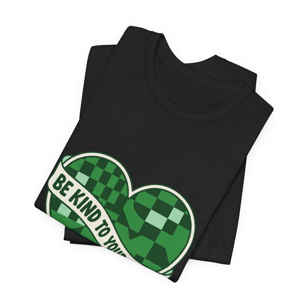 Be Kind To Your Mind Heart Tee | Mental Health Awareness, Green Ribbon