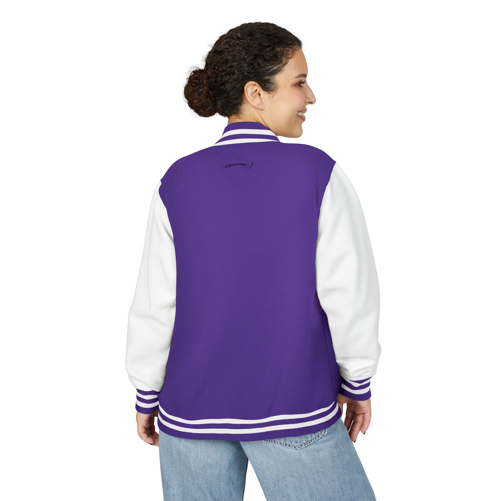 Letterman Jacket — Pink Retro 'Happiness' Varsity Jacket