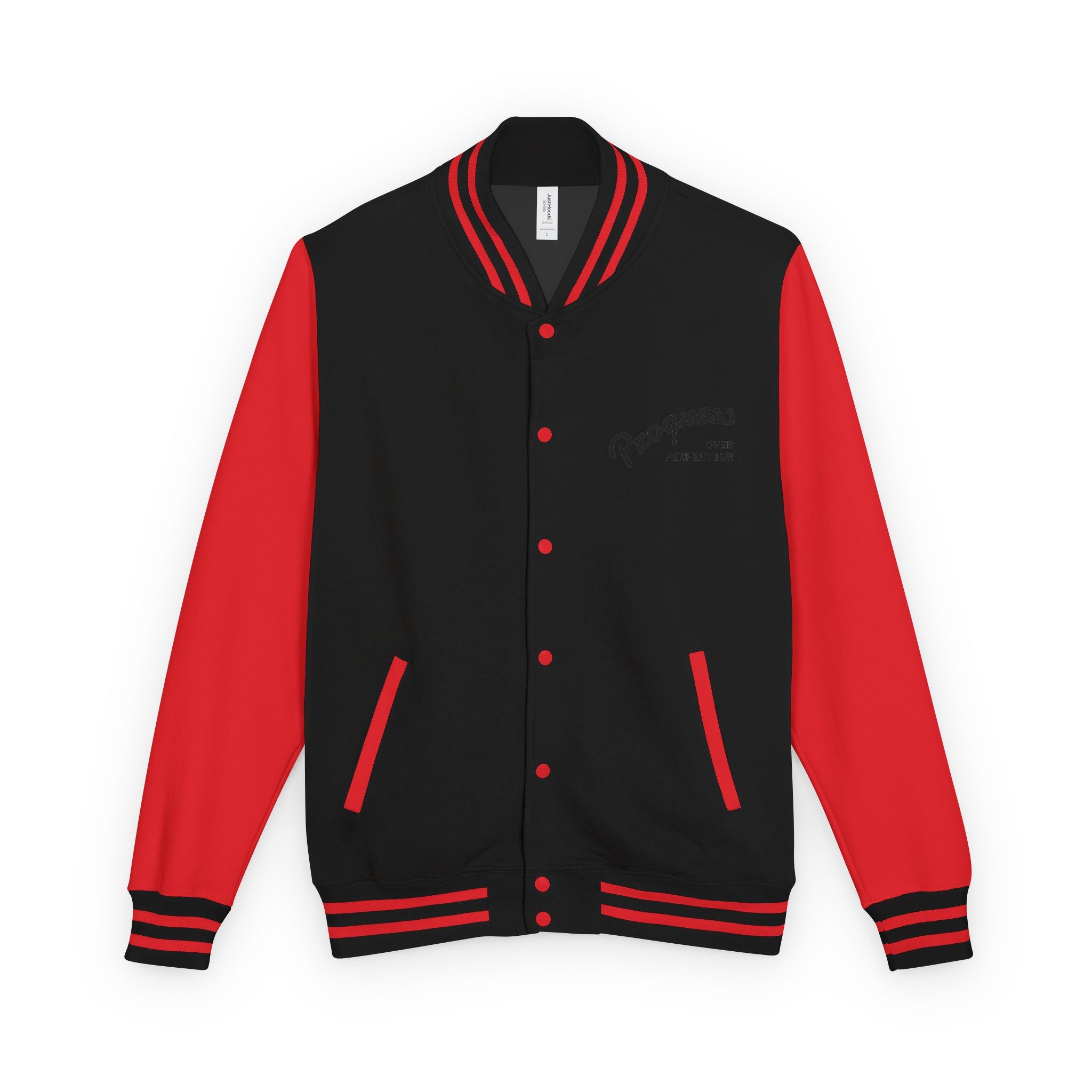 Letterman Jacket — Pink Retro 'Happiness' Varsity Jacket
