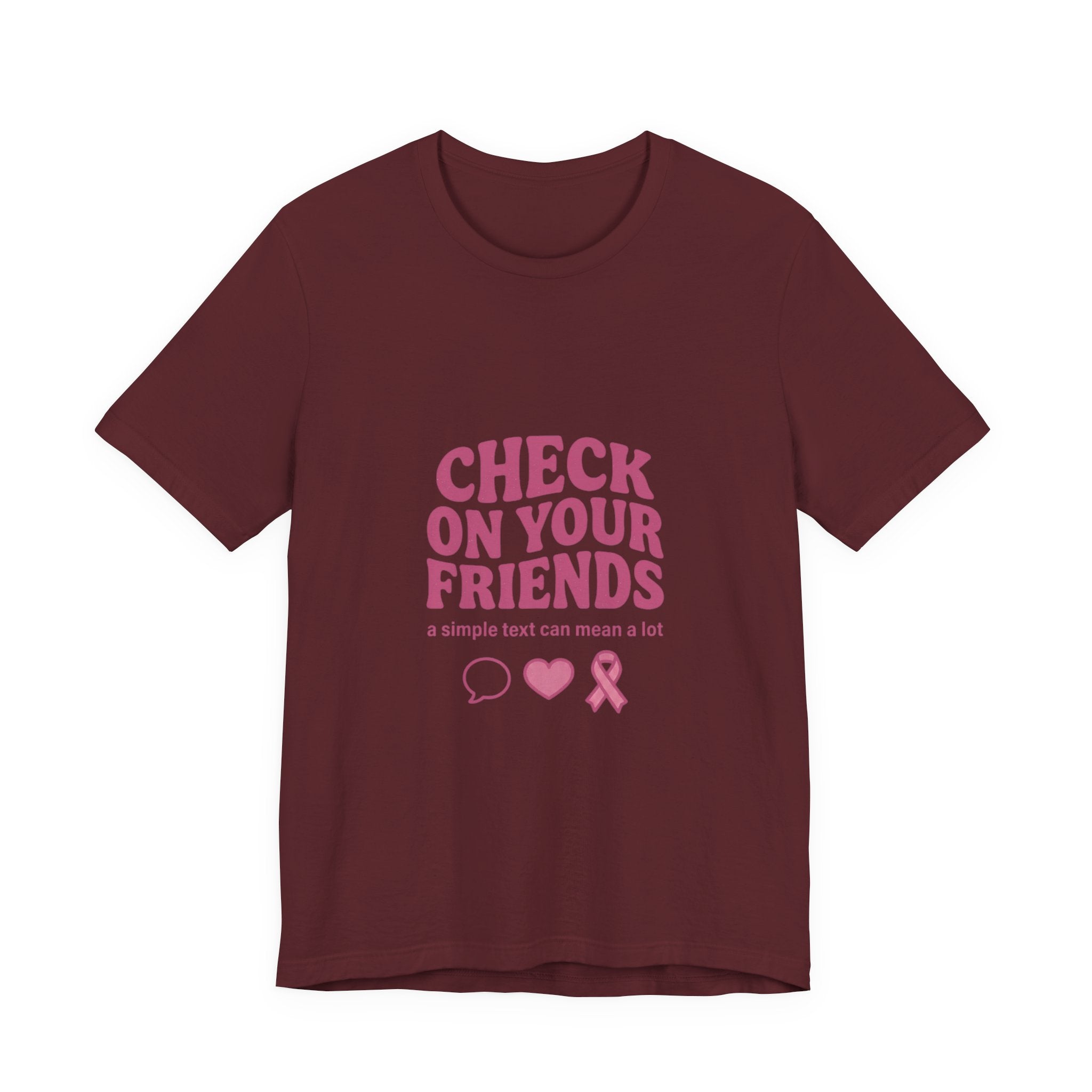 Check On Your Friends Tee | Mental Health Awareness, Green Ribbon, Support