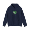 Mental Health Matters Heart Hoodie | Green Ribbon, Retro Checkerboard