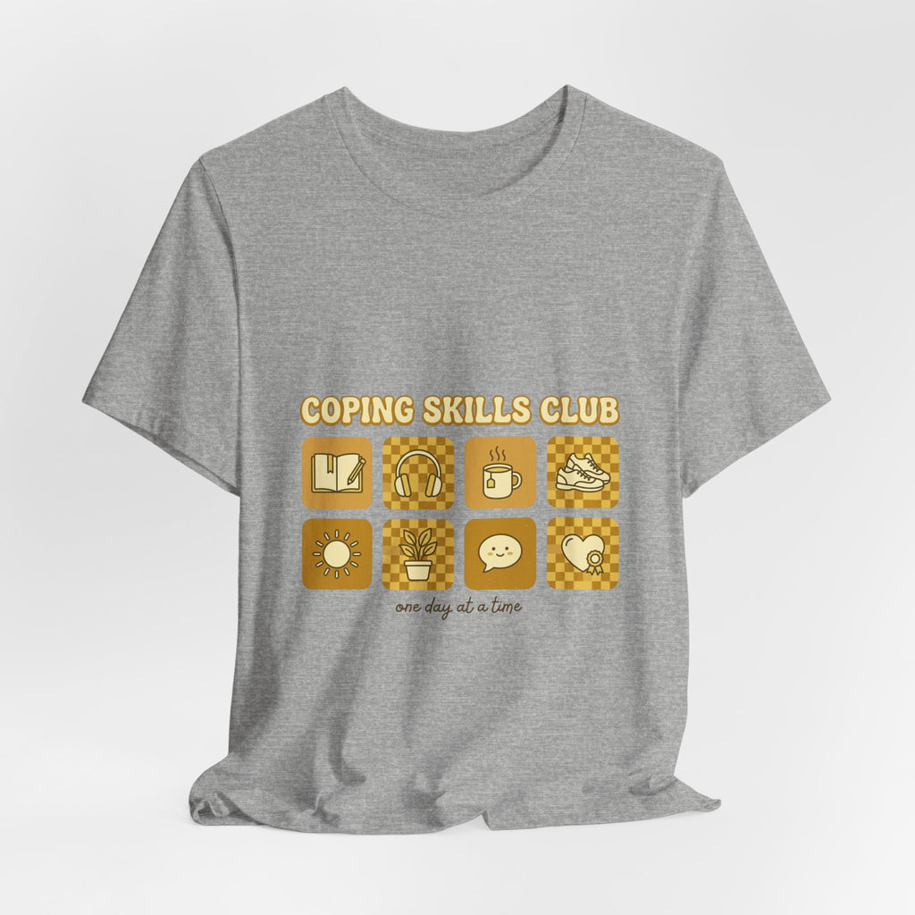 Coping Skills Club Tee | Mental Health Awareness, Retro Green Ribbon