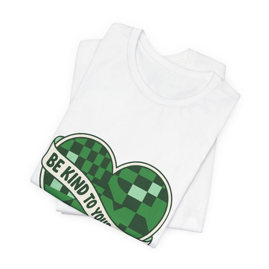 Be Kind To Your Mind Heart Tee | Mental Health Awareness, Green Ribbon