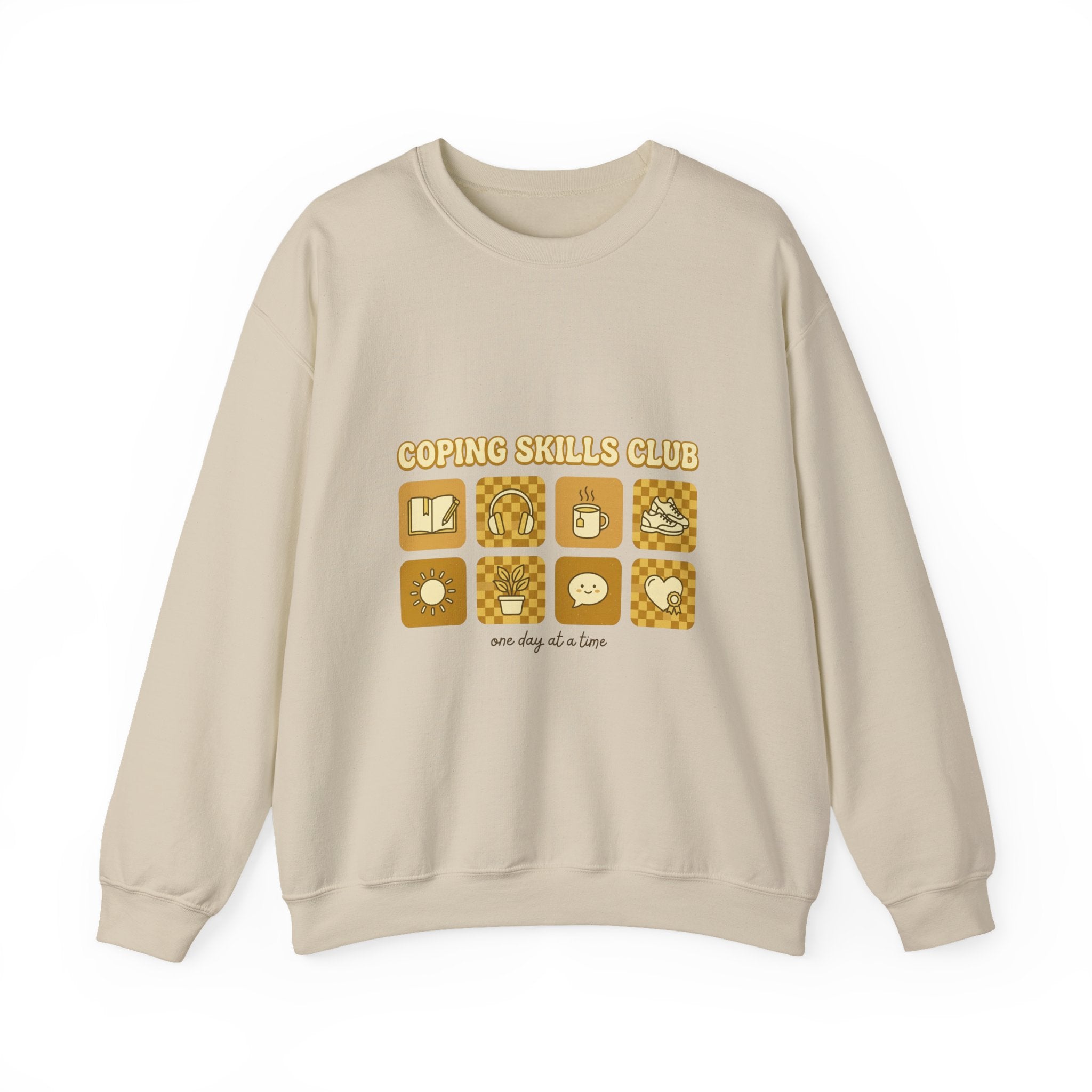 Coping Skills Club Sweatshirt | Mental Health Awareness, Green Ribbon