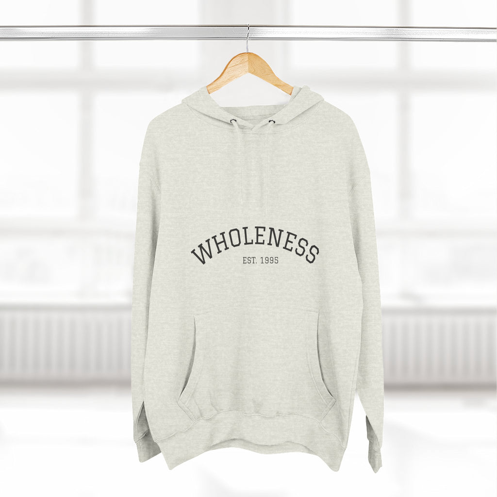 Wholeness Pullover Hoodie – Minimal Arch Logo Fleece Hoodie