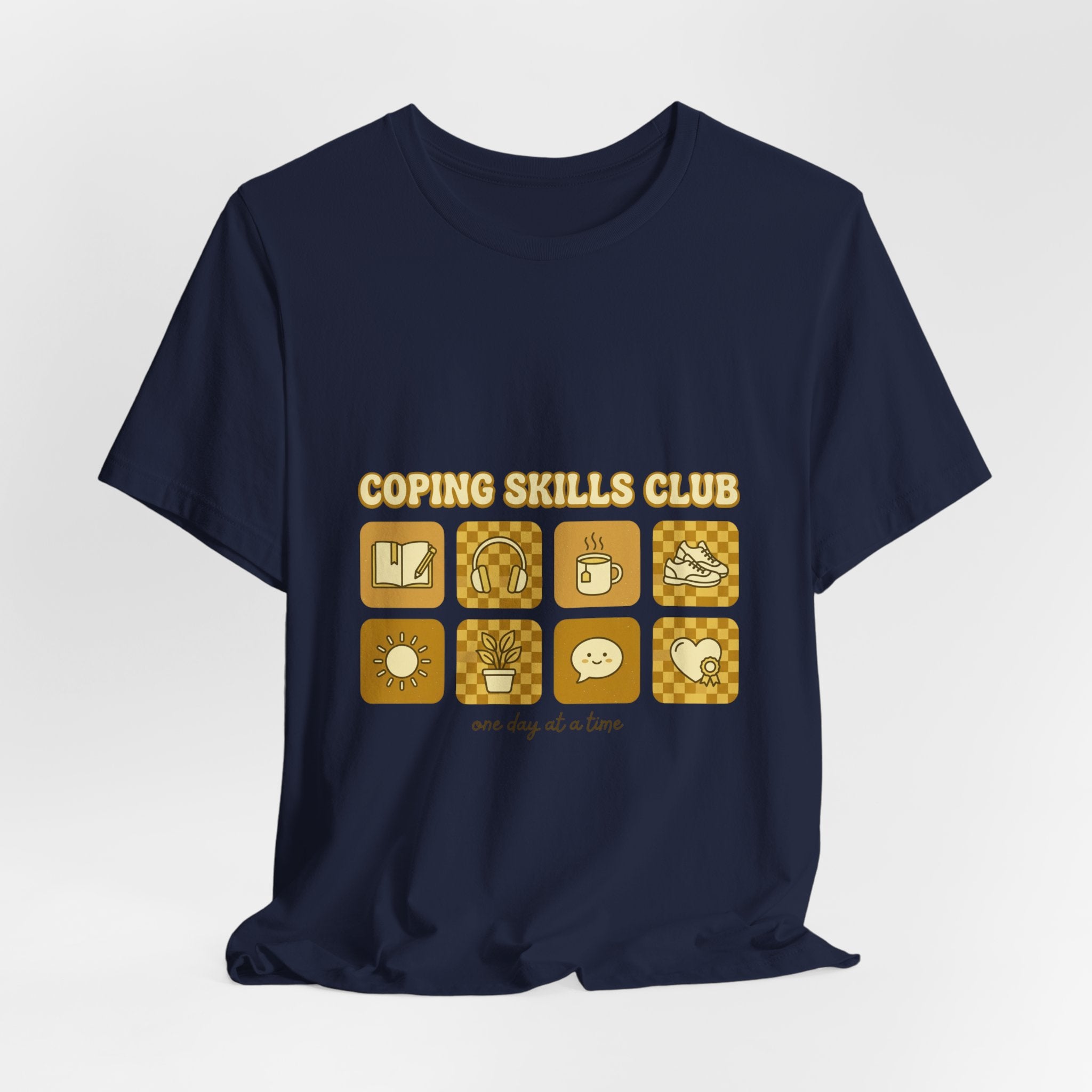 Coping Skills Club Tee | Mental Health Awareness, Retro Green Ribbon