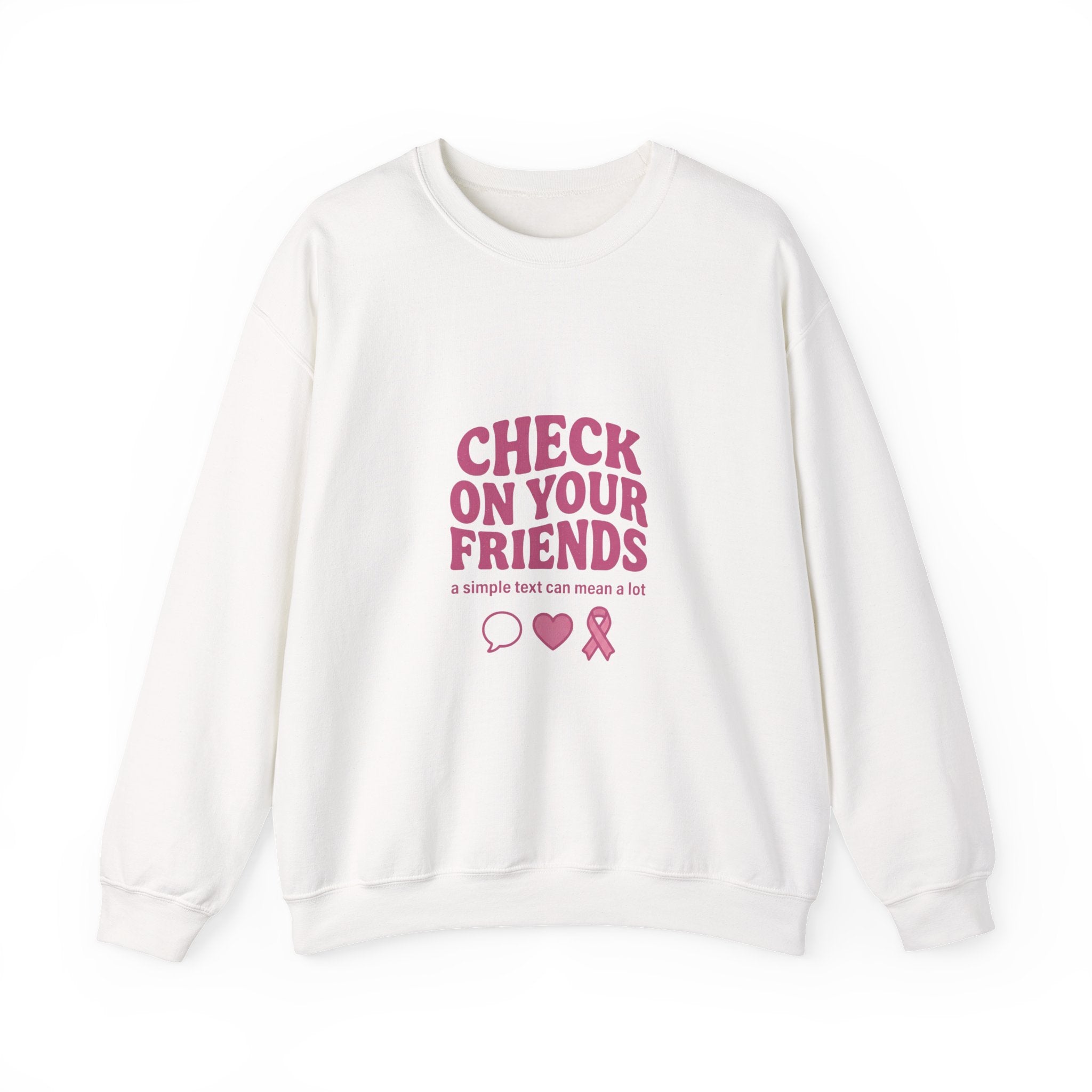 Check On Your Friends Sweatshirt | Mental Health Awareness, Green Ribbon