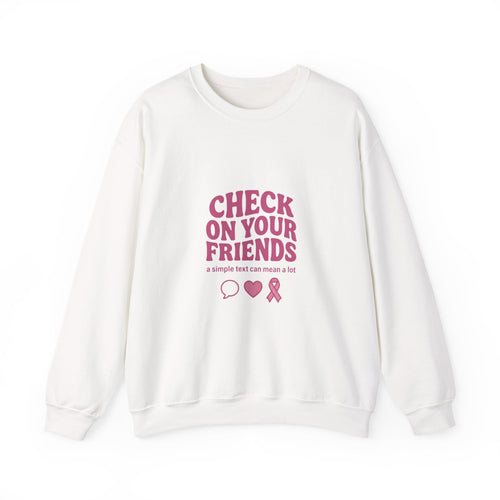 Check On Your Friends Sweatshirt | Mental Health Awareness, Green Ribbon