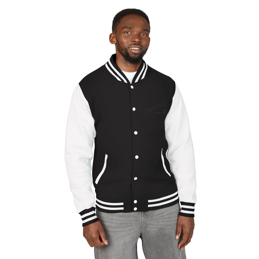Letterman Jacket – Minimalist Black & White Varsity Bomber