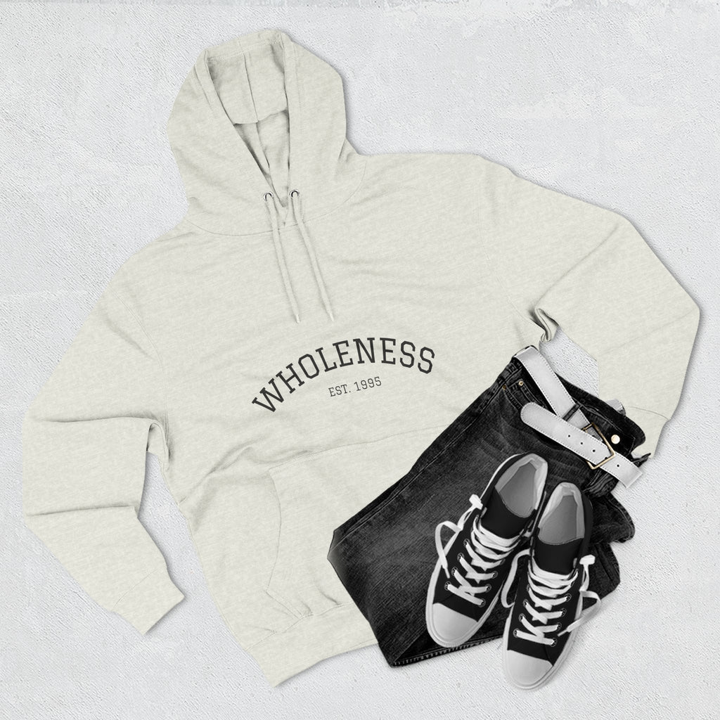 Wholeness Pullover Hoodie – Minimal Arch Logo Fleece Hoodie
