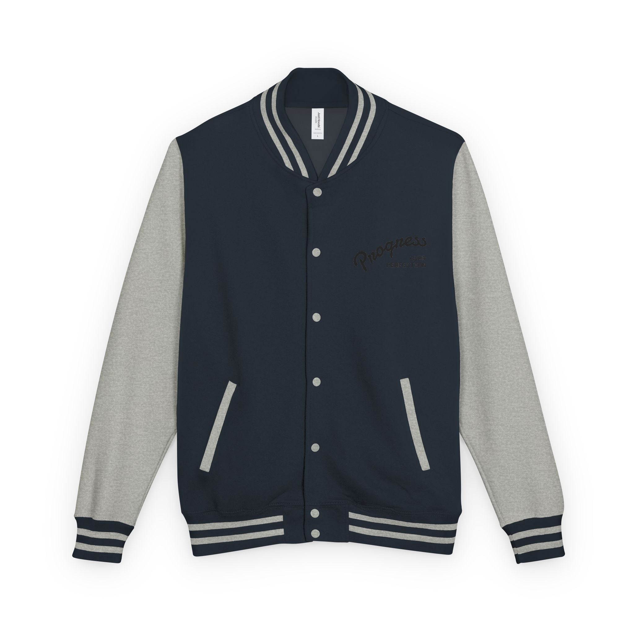 Letterman Jacket – Minimalist Black & White Varsity Bomber