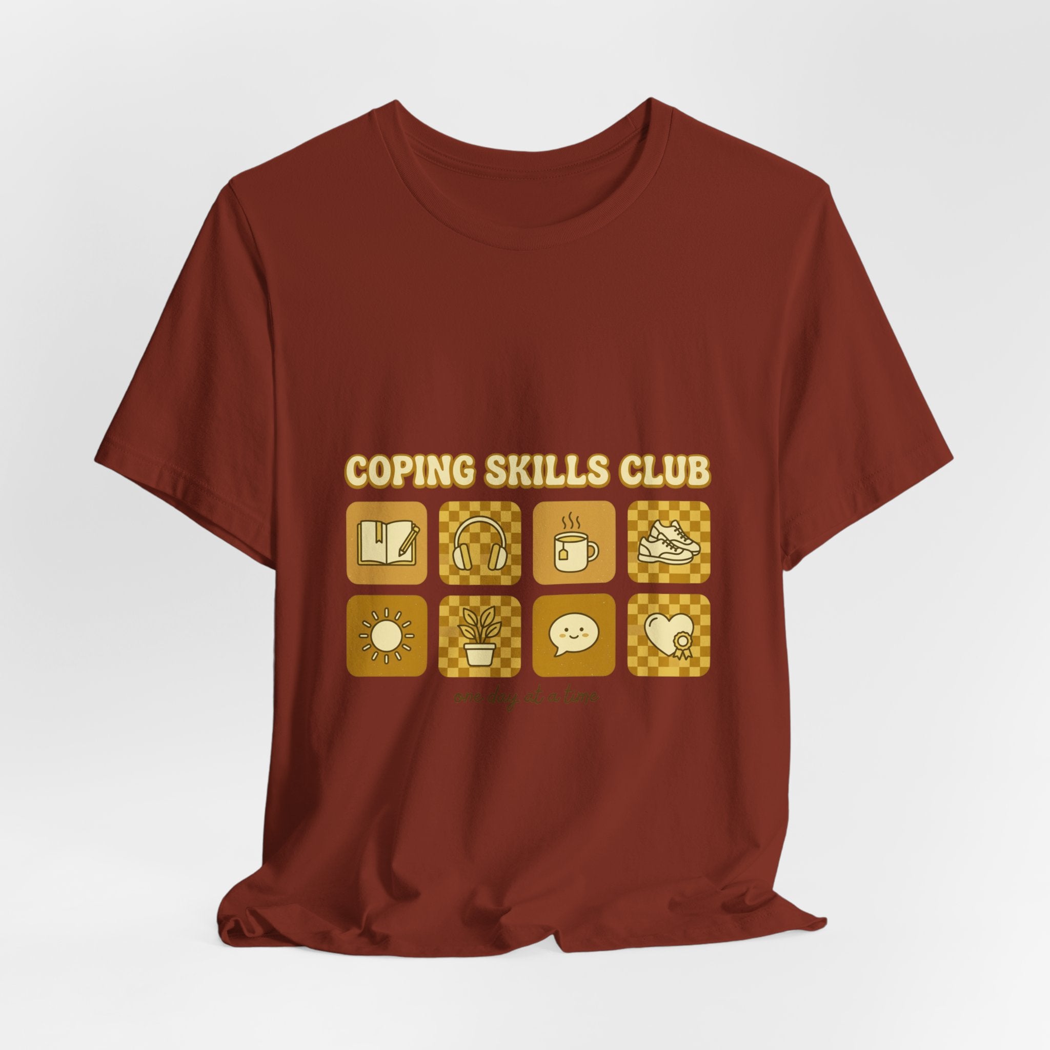 Coping Skills Club Tee | Mental Health Awareness, Retro Green Ribbon