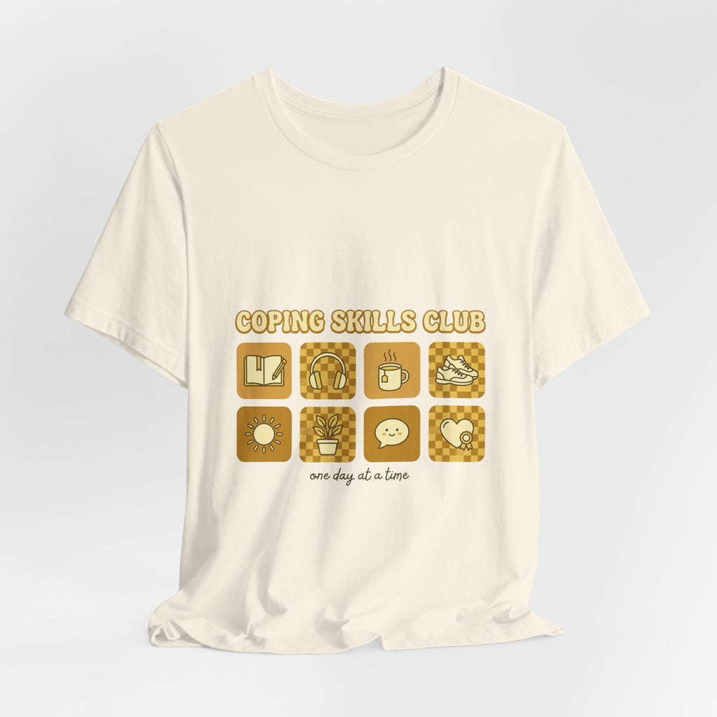 Coping Skills Club Tee | Mental Health Awareness, Retro Green Ribbon