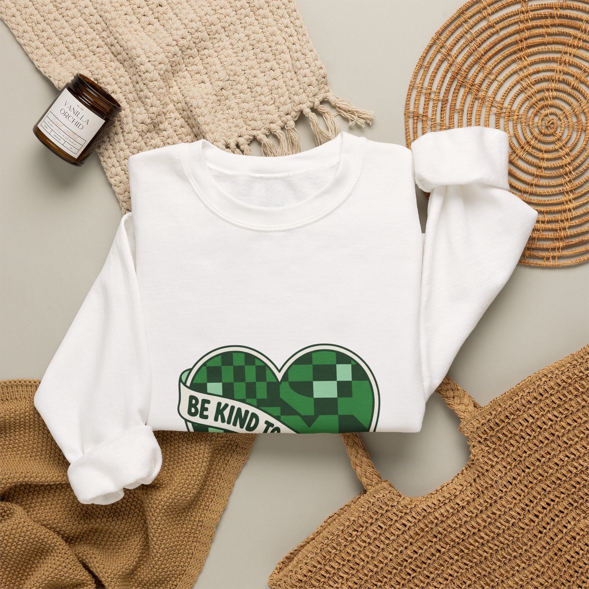Be Kind to Your Mind Sweatshirt | Mental Health Awareness, Green Ribbon