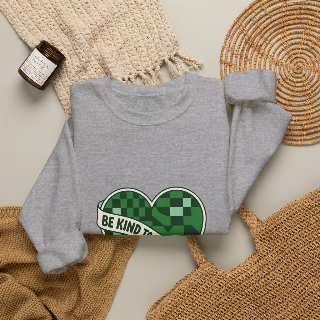 Be Kind to Your Mind Sweatshirt | Mental Health Awareness, Green Ribbon