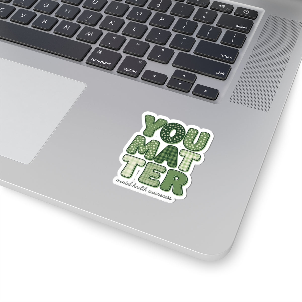 You Matter Sticker | Mental Health Awareness, Green Ribbon, Retro Typography