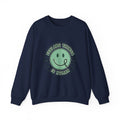 Feeling Things Is Human sweatshirt | Mental Health Awareness, Green Smiley Ribbon