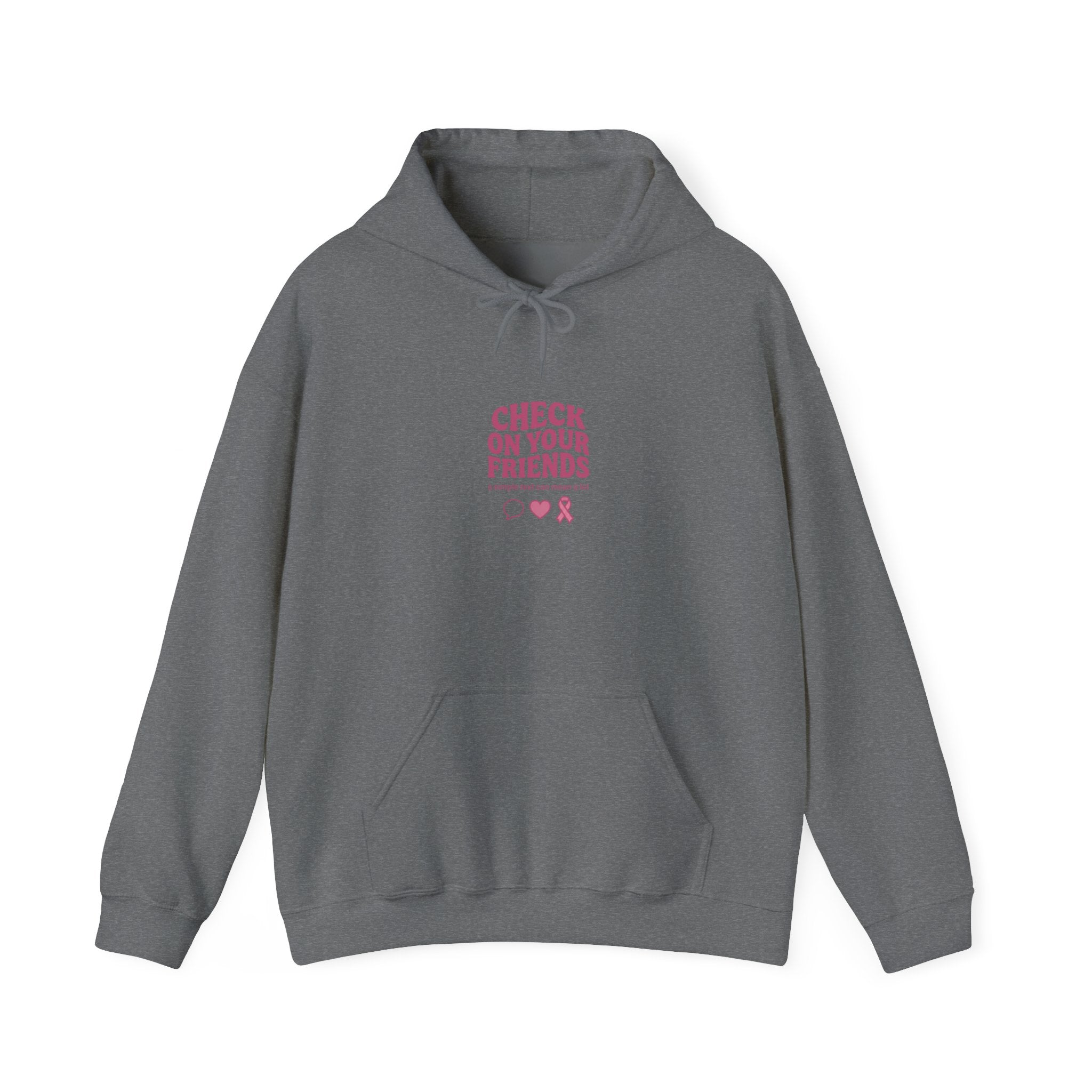 Check On Your Friends Hoodie | Mental Health Awareness, Green Ribbon