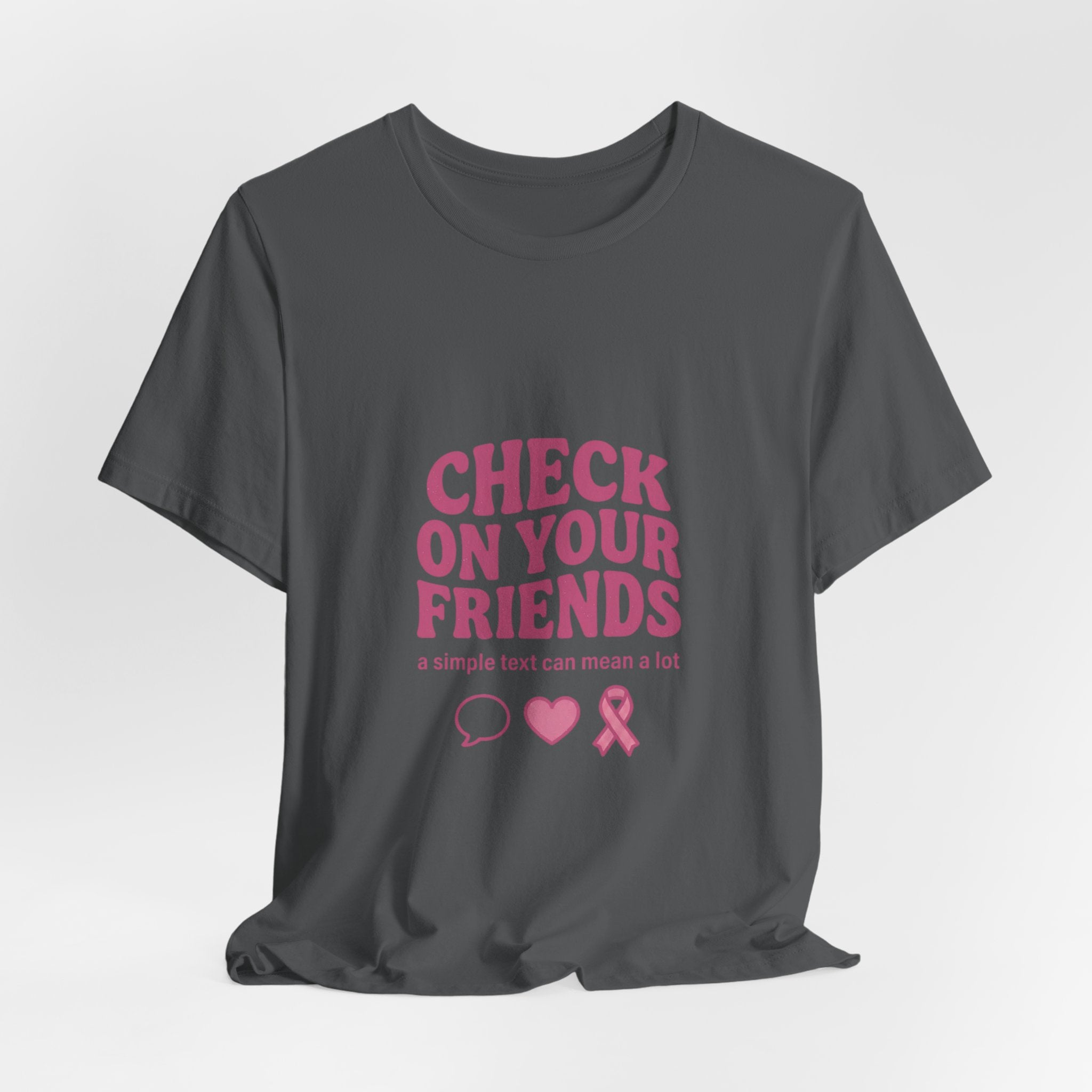 Check On Your Friends Tee | Mental Health Awareness, Green Ribbon, Support