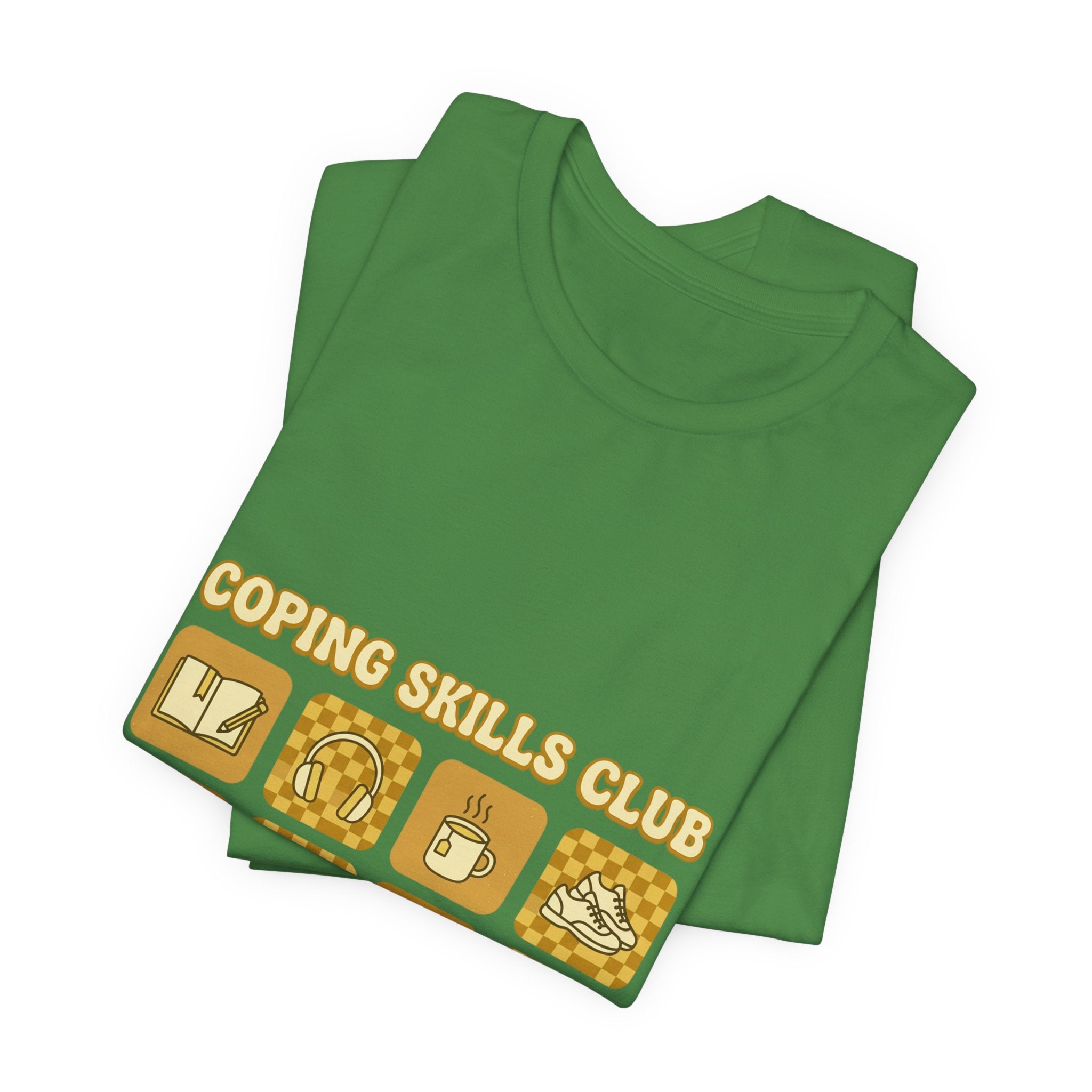 Coping Skills Club Tee | Mental Health Awareness, Retro Green Ribbon