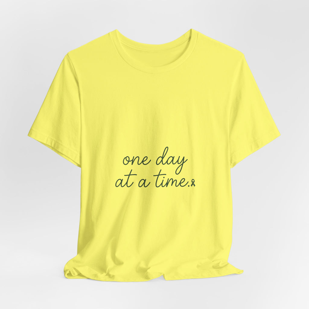 Mental Health Awareness T-Shirt – One Day At A Time, Wear Green Ribbon, Unisex Graphic Tee