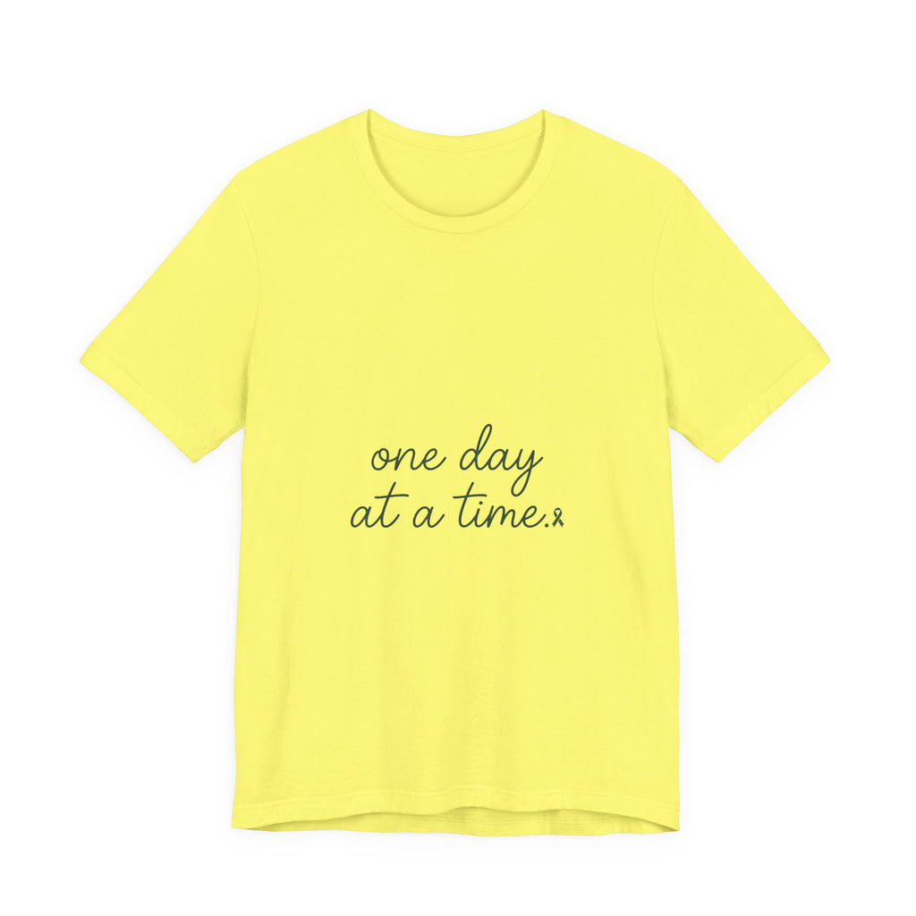 Mental Health Awareness T-Shirt – One Day At A Time, Wear Green Ribbon, Unisex Graphic Tee